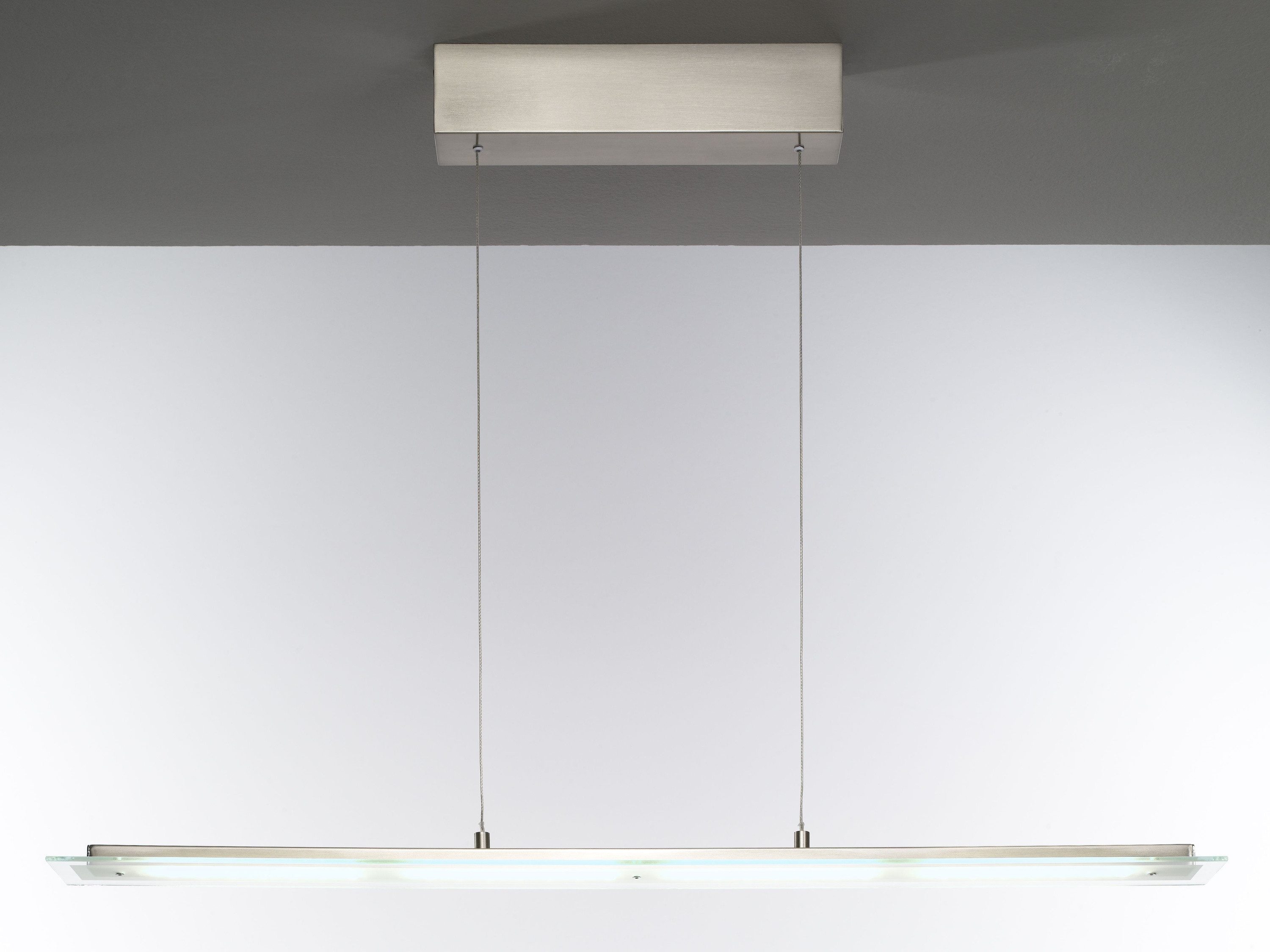 casa NOVA Pendelleuchte casa NOVA Pendelleuchte YOYO BH 90x9 cm silber Hängelampe, Kaltweiß