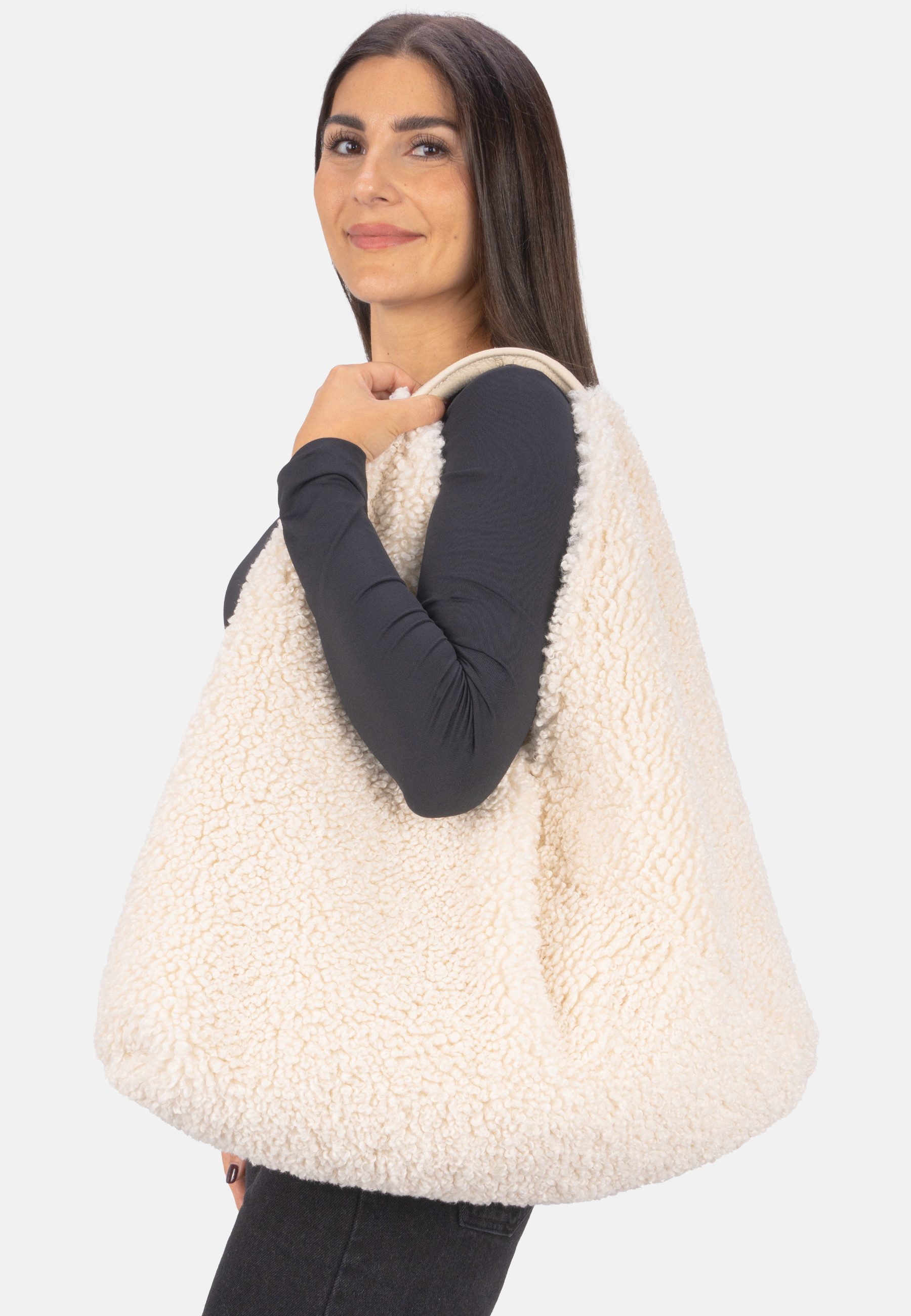 Seasons of April Schultertasche SOLVEIG, Schulter Tasche Shopper mit Lederhenkel, geräumig und vielseitig