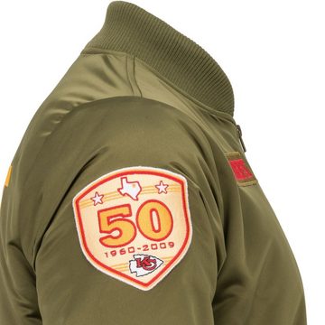 Mitchell & Ness Bomberjacke Satin PATCHES Kansas City Chiefs