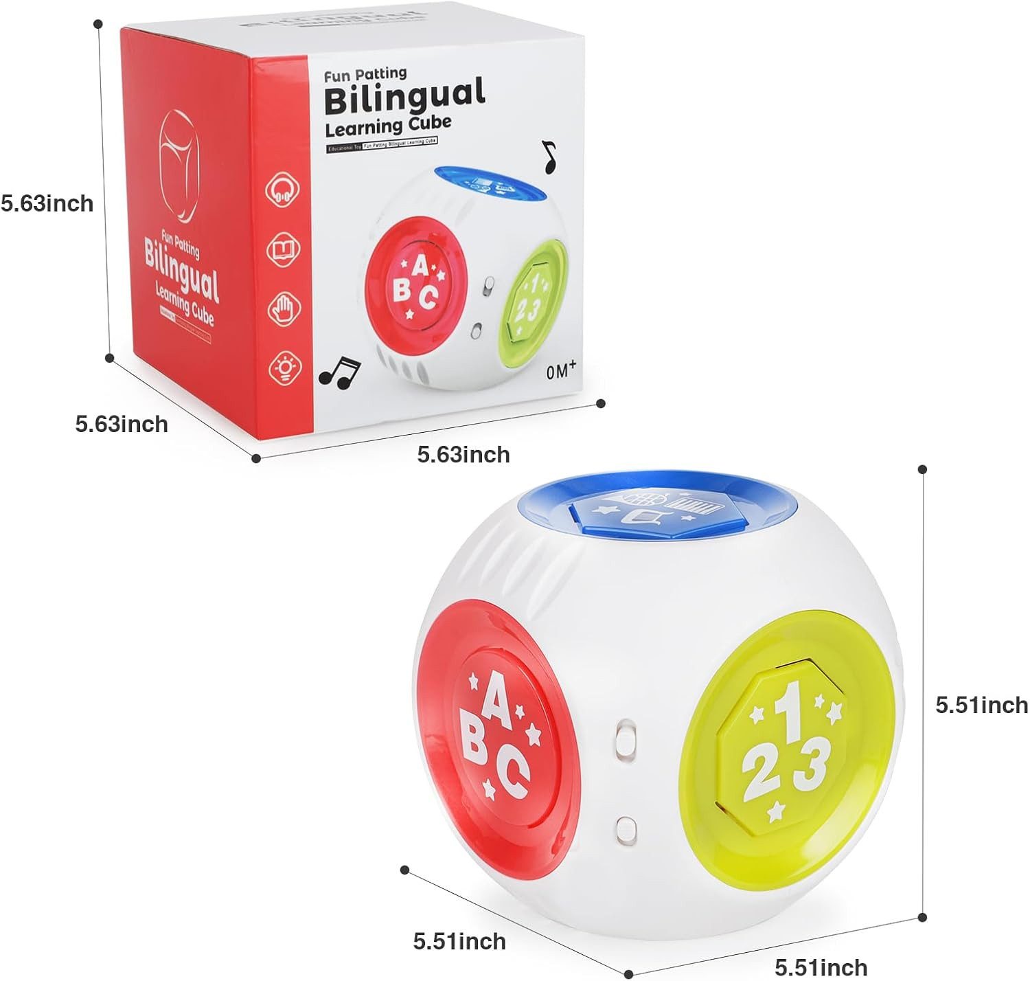 LA CUTE Motorikwürfel Montessori Baby Lernwürfel 6-seitig, Musik Licht, Sen günstig online kaufen