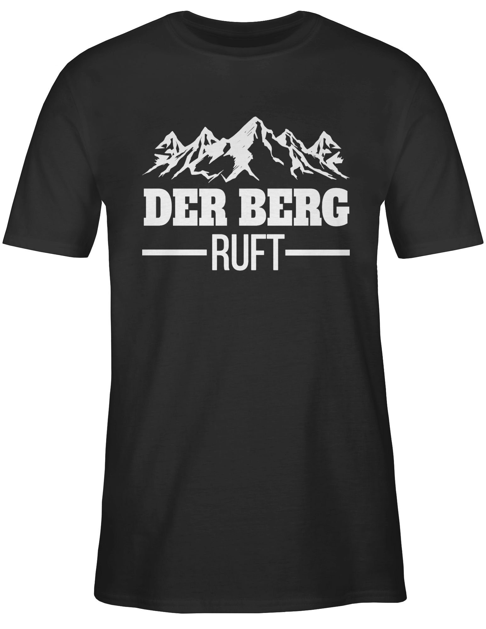 Schwarz Ski T-Shirt Der Party Apres Berg Shirtracer 01 ruft