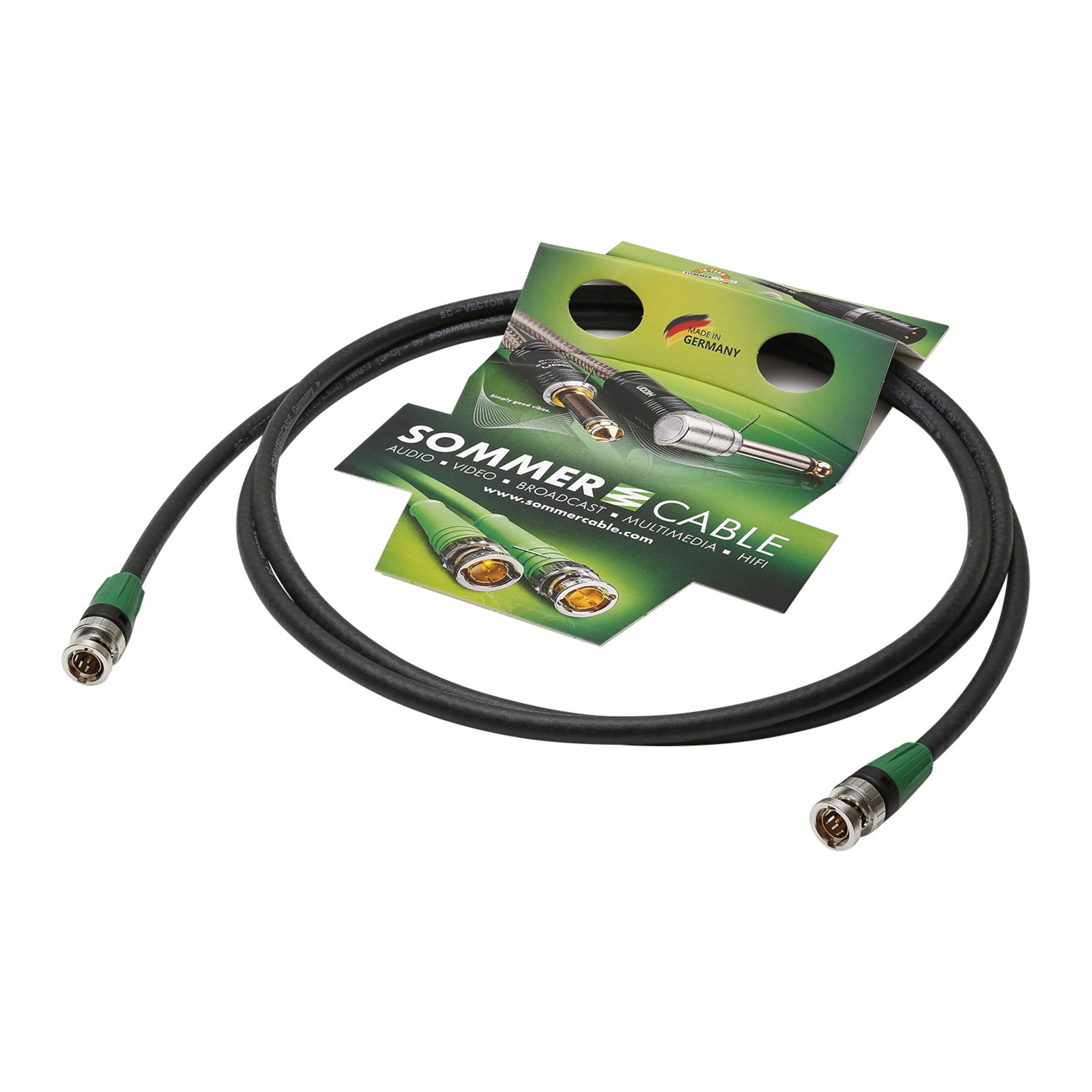 Sommer Cable Spielzeug-Musikinstrument, DZGR-1000-SW-GN BNC Video Patchkabel 10 m - Kabel