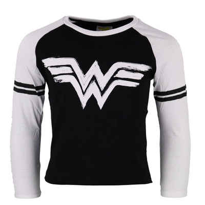 DC Comics Langarmshirt Wonder Woman Kinder Shirt Gr. 128 bis 158, Baumwolle