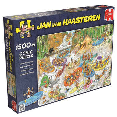 Jumbo Spiele Puzzle 19015 Jan van Hassteren Wild Water Rafting, 1500 Puzzleteile
