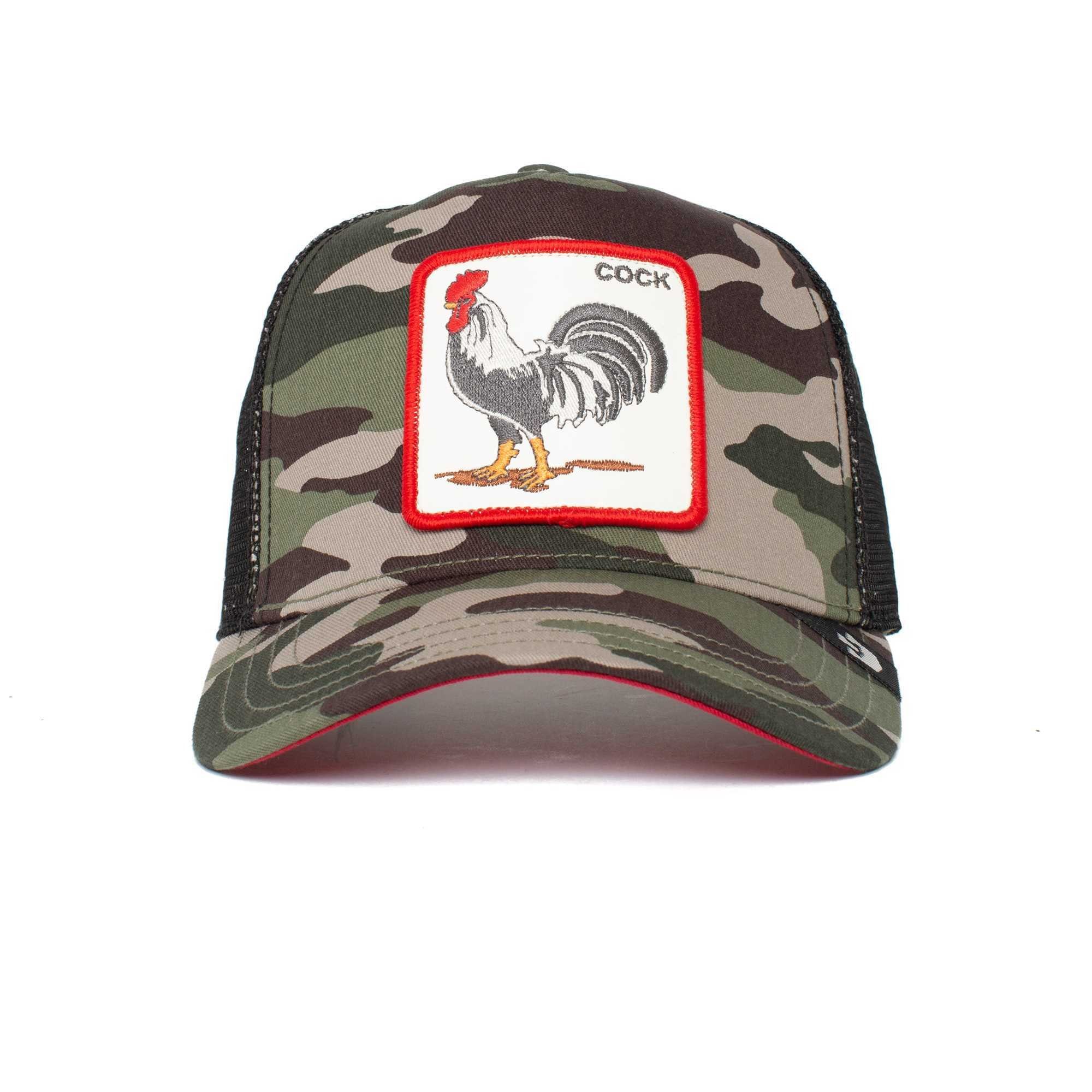 - Kappe, One Baseball Cap The Bros. GOORIN Frontpatch, Rooster Unisex Size Trucker Cap