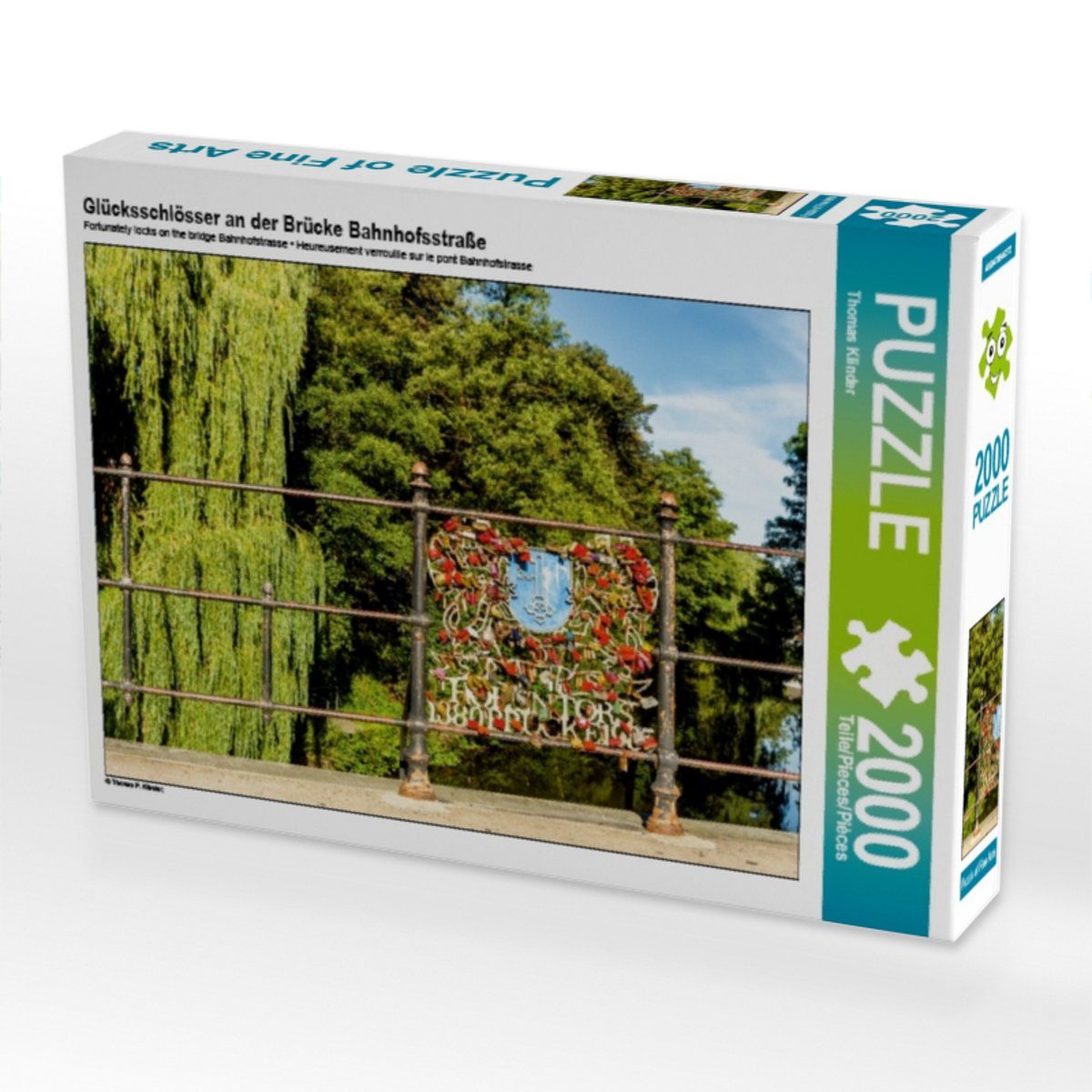2000 90 Glücksschlösser Brücke Puzzleteile Teile Puzzle an CALVENDO Lege-Größe Puzzle Foto-Puzzle Bahnhofsstraße der 67 cm 2000 von Bild CALVENDO x TomKli,