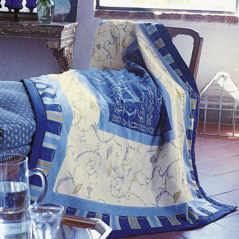 Plaid Plaid Oplontis V9 Blau Beige – Edles Design & Komfort, Bassetti
