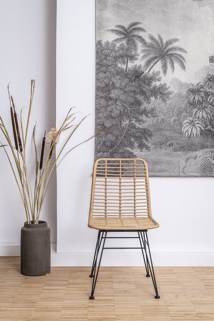 Vintagehaus Gartenstuhl Rattanstuhl Esszimmerstuhl Hacienda Vela PE-Rattan In/Outdoor Natur