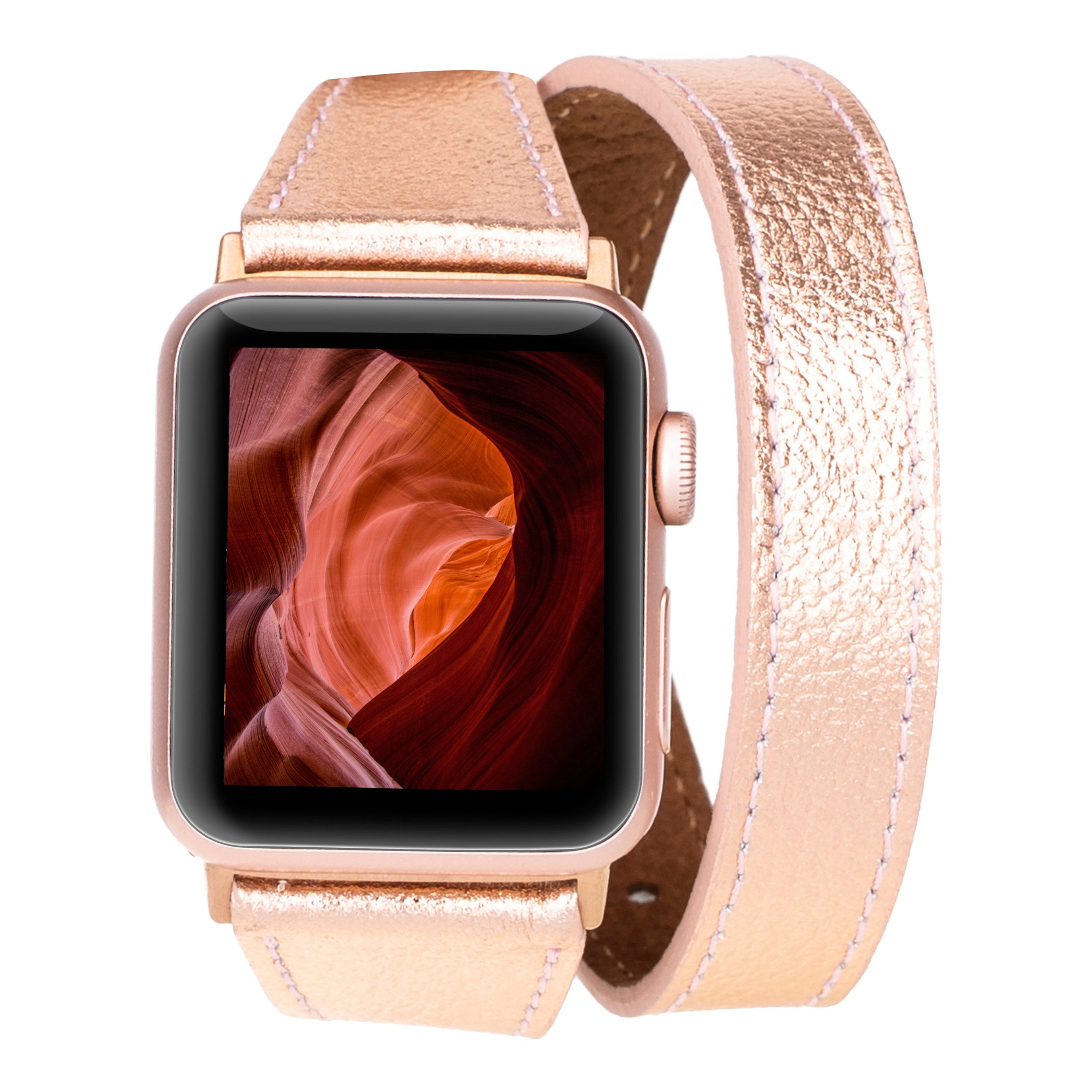 Renna Leather Smartwatch-Armband Apple Watch Band für Series 11/10 / Ultra/9/SE/8-1 Echtleder Armband