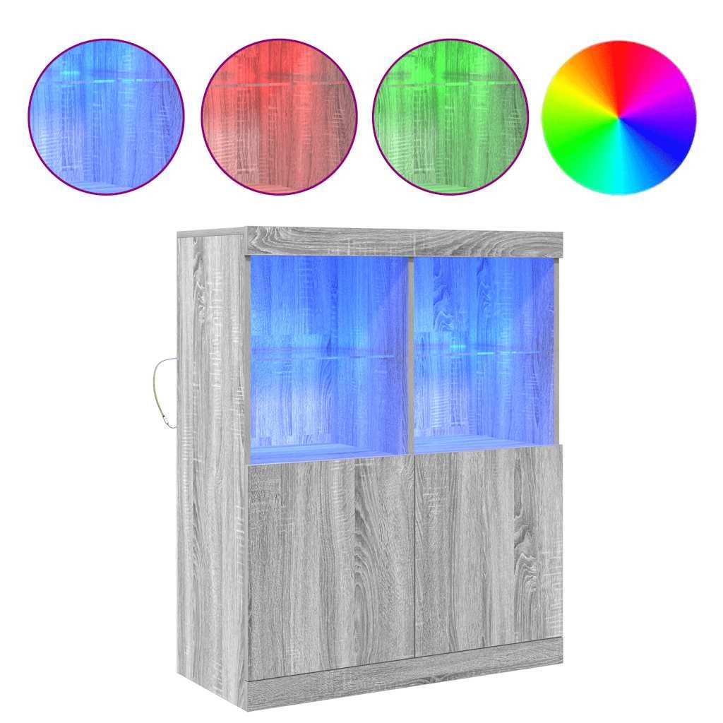 vidaXL Fächerschrank Sideboard Grau Sonoma 81x37x100 günstig online kaufen