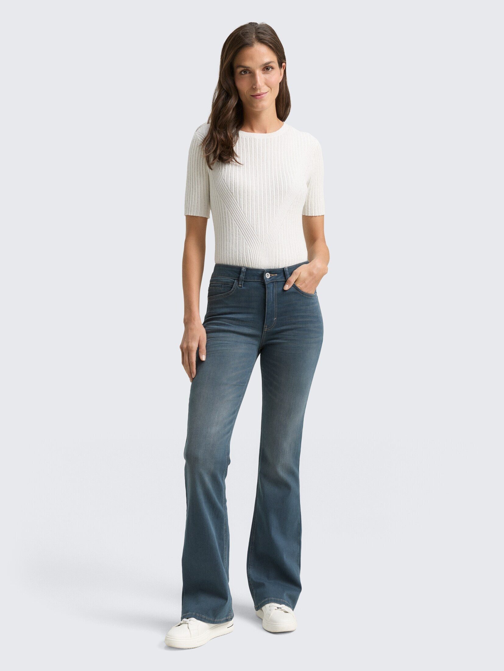 TOM TAILOR Bootcut-Jeans Jeanshosen TTSTELLA BOOTCUT Jeans mit Stretch günstig online kaufen
