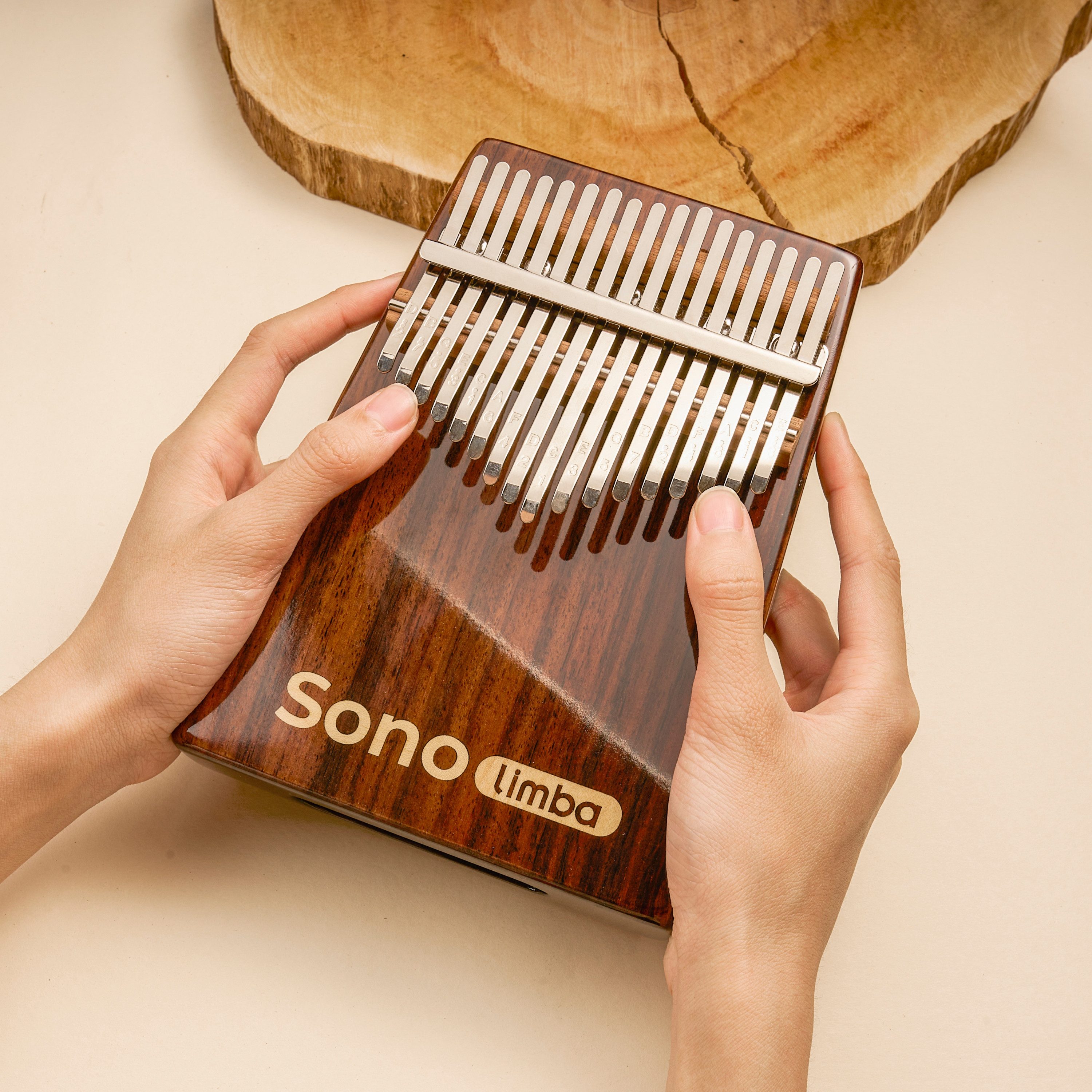 Sonodrum Kalimba "Sonolimba" aus Palisander im Set, C-Dur, 17 o. 21 Tasten