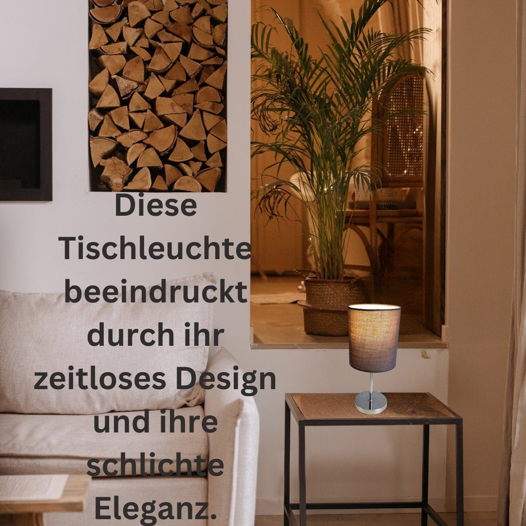 Lichthandel Hoch LED Tischleuchte Nachttischlampe 2er Set Nachttischleuchte für Schlafzimmer Tischlampe, LED wechselbar, warmweiß, LED – Bild 4 von 5
