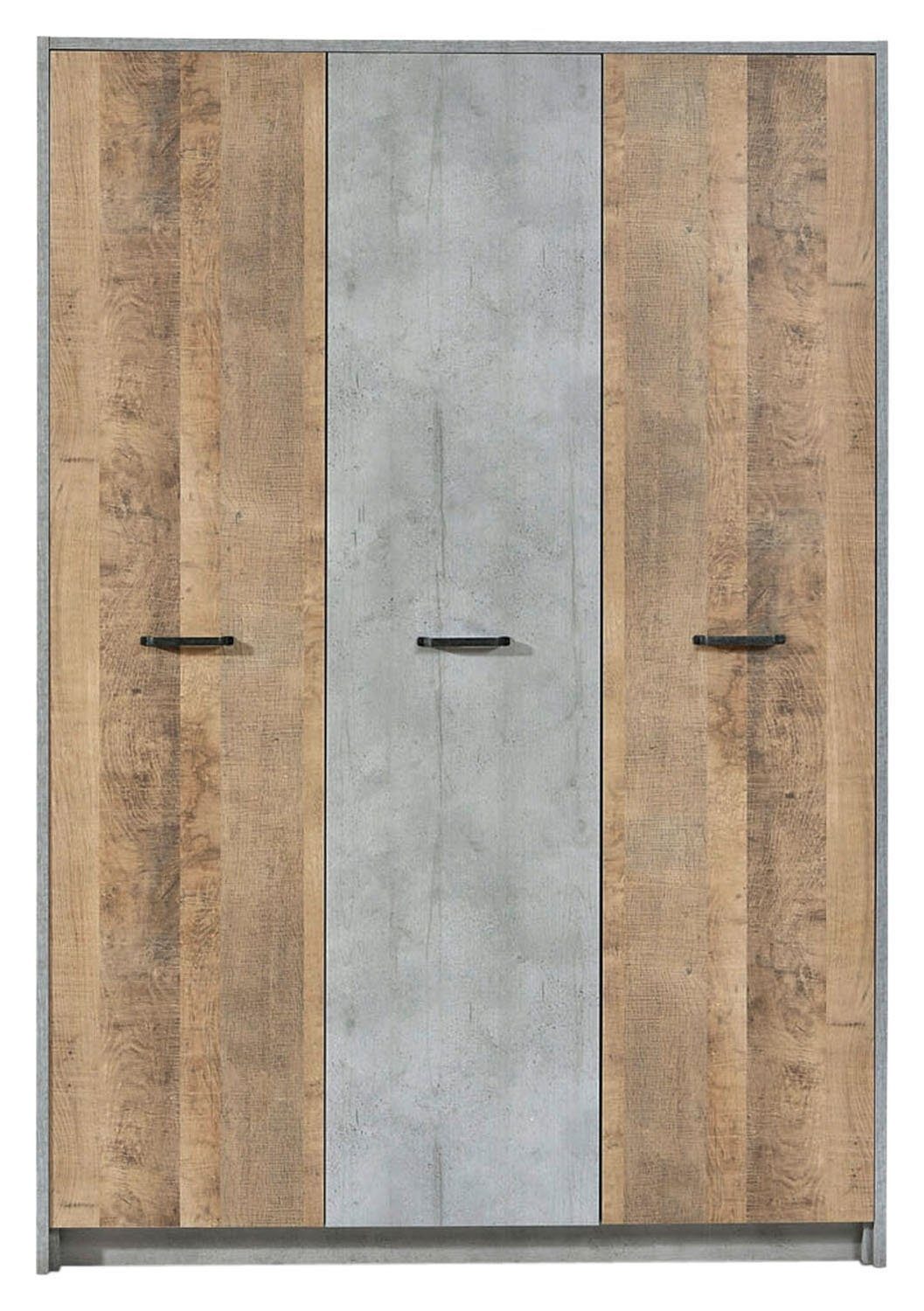 LIV'IN Kleiderschrank SOLANO, B 151 cm x H 219 cm, Eiche rustikal Dekor