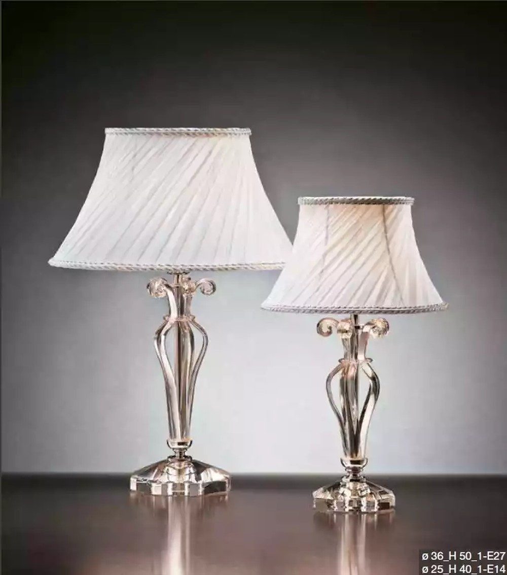 JVmoebel Nachttischlampe Klassische Tischlampe aus Kristall mit eleganten Details, Leuchtmittel wechselbar, Made in Europa