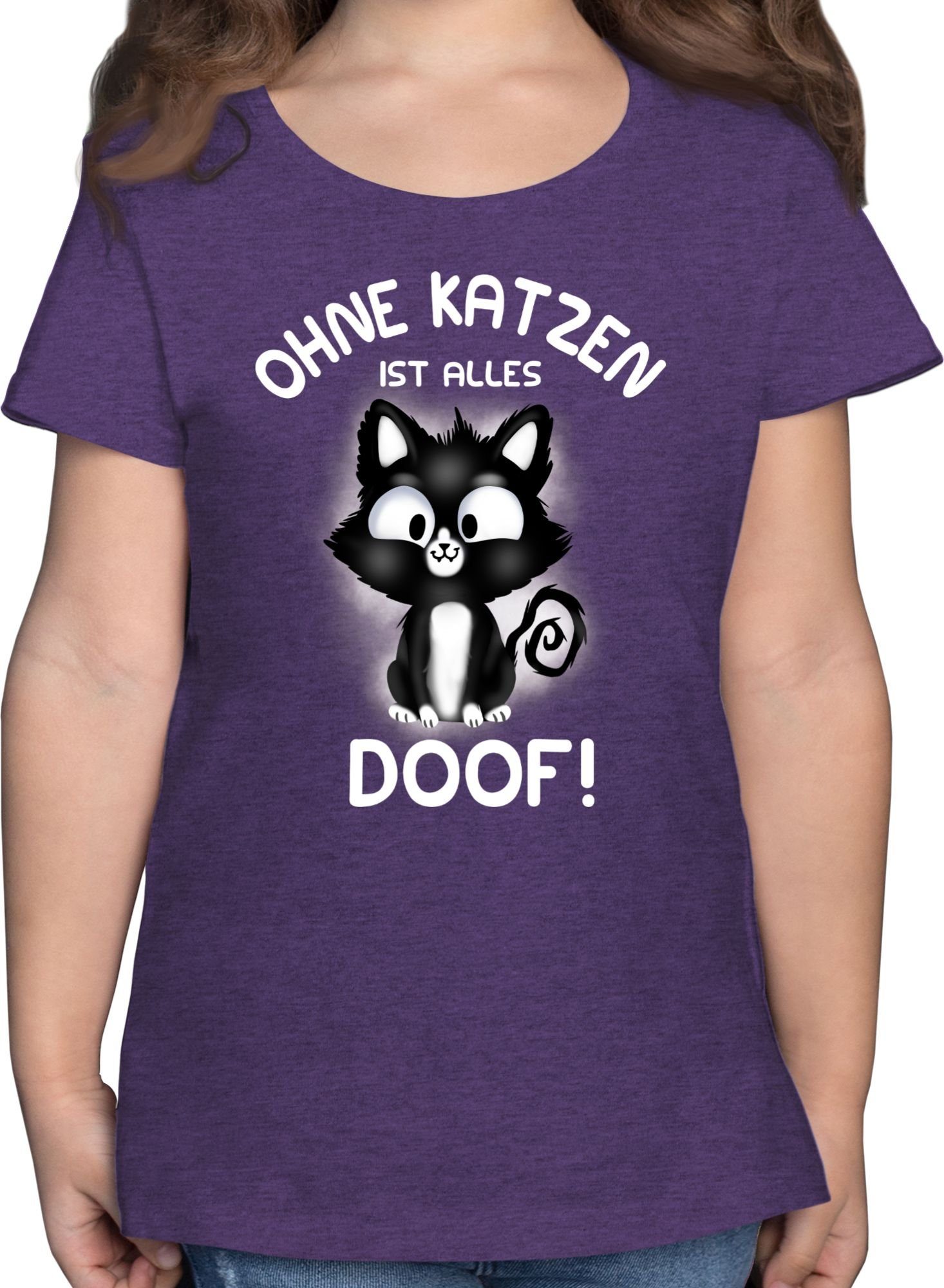 Animal ist Shirtracer doof! alles T-Shirt Tiermotiv Print Katzen Ohne