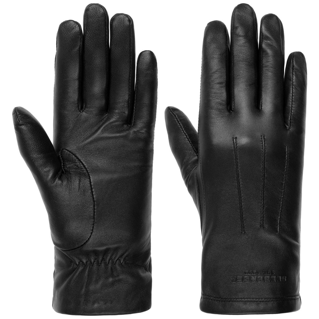 Seeberger Lederhandschuhe Handschuhe mit Futter schwarz