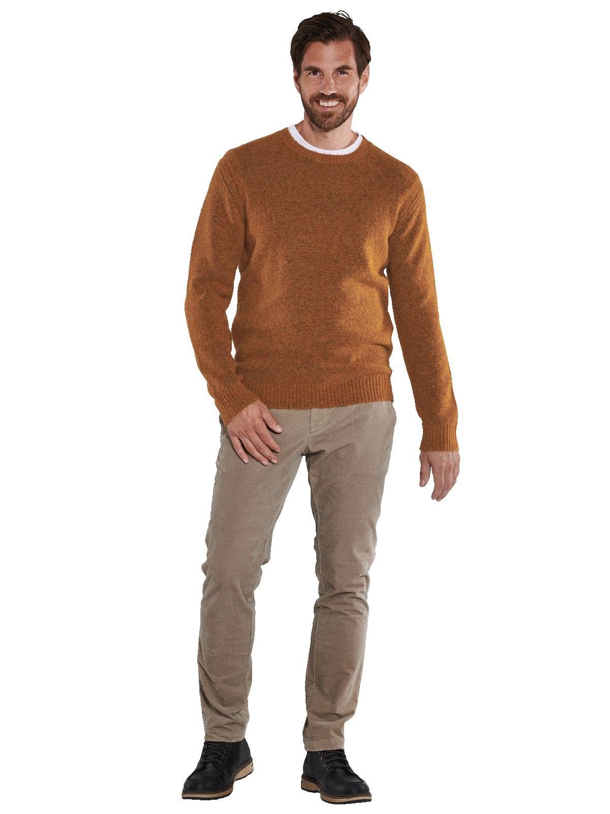 Engbers Rundhalspullover Herren Pullover uni, Orange