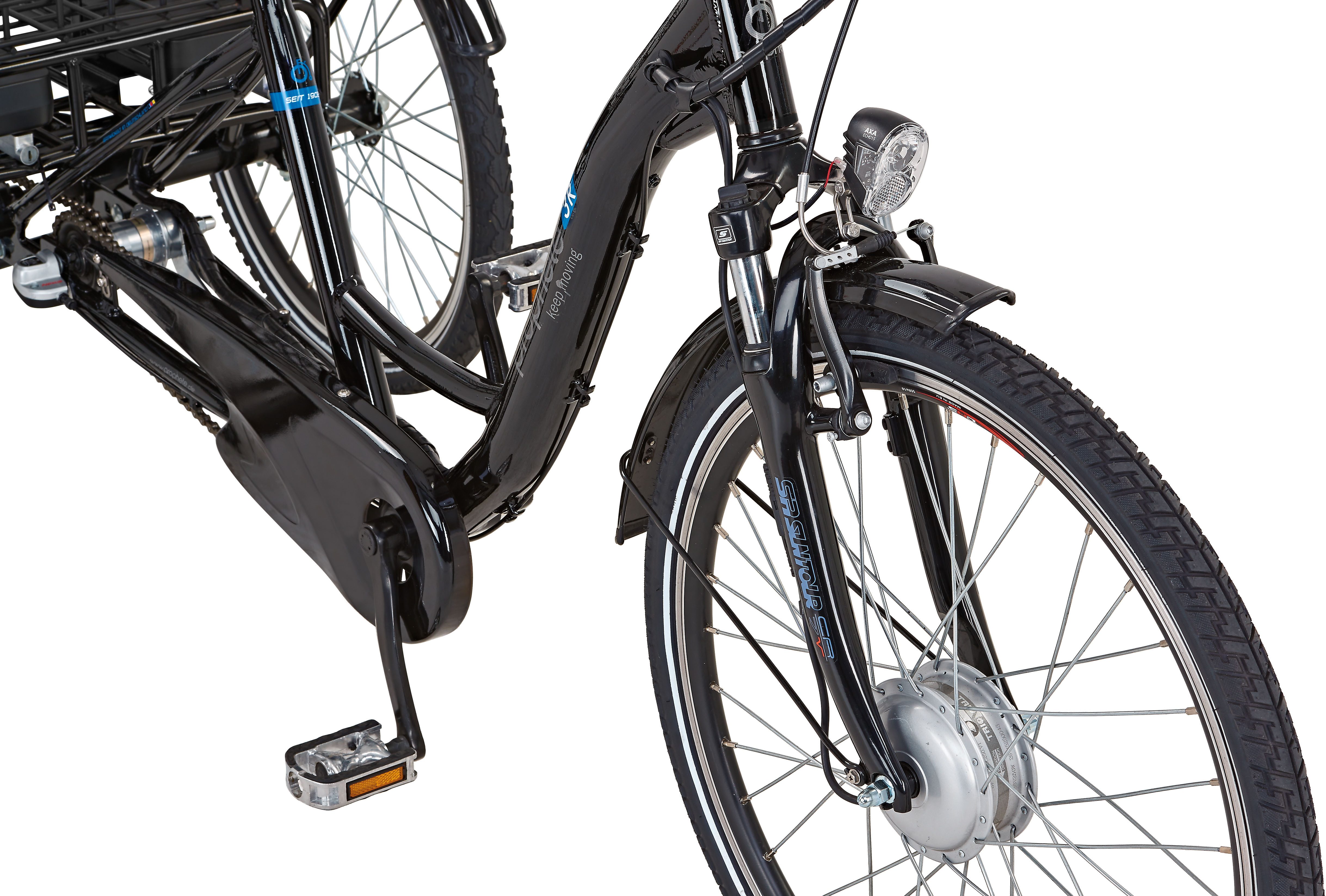 Prophete E-Bike Dreirad CARGO 3R, 3 Gang Shimano Nexus Schaltwerk, Nabenschaltung, Frontmotor, 497 Wh, Pedelec, Elektrofahrrad für Damen u. Herren