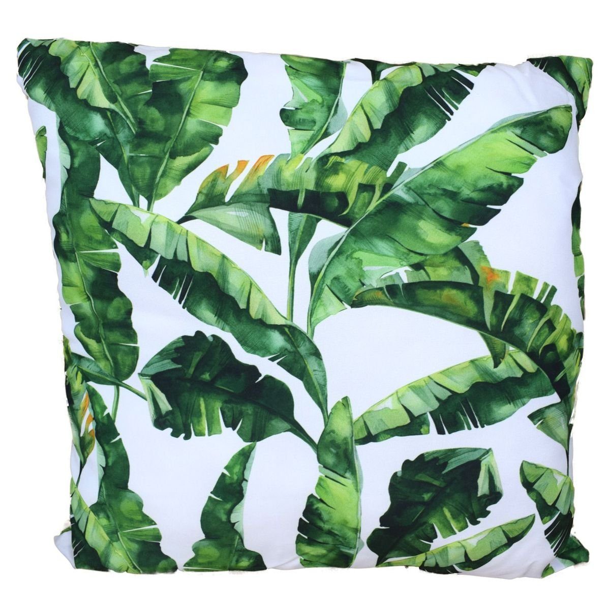 VIVA Home Dekokissen Zierkissen in weiß mit grünem Blattmotiv 40x40cm Dekokissen Kissen. € 8,95