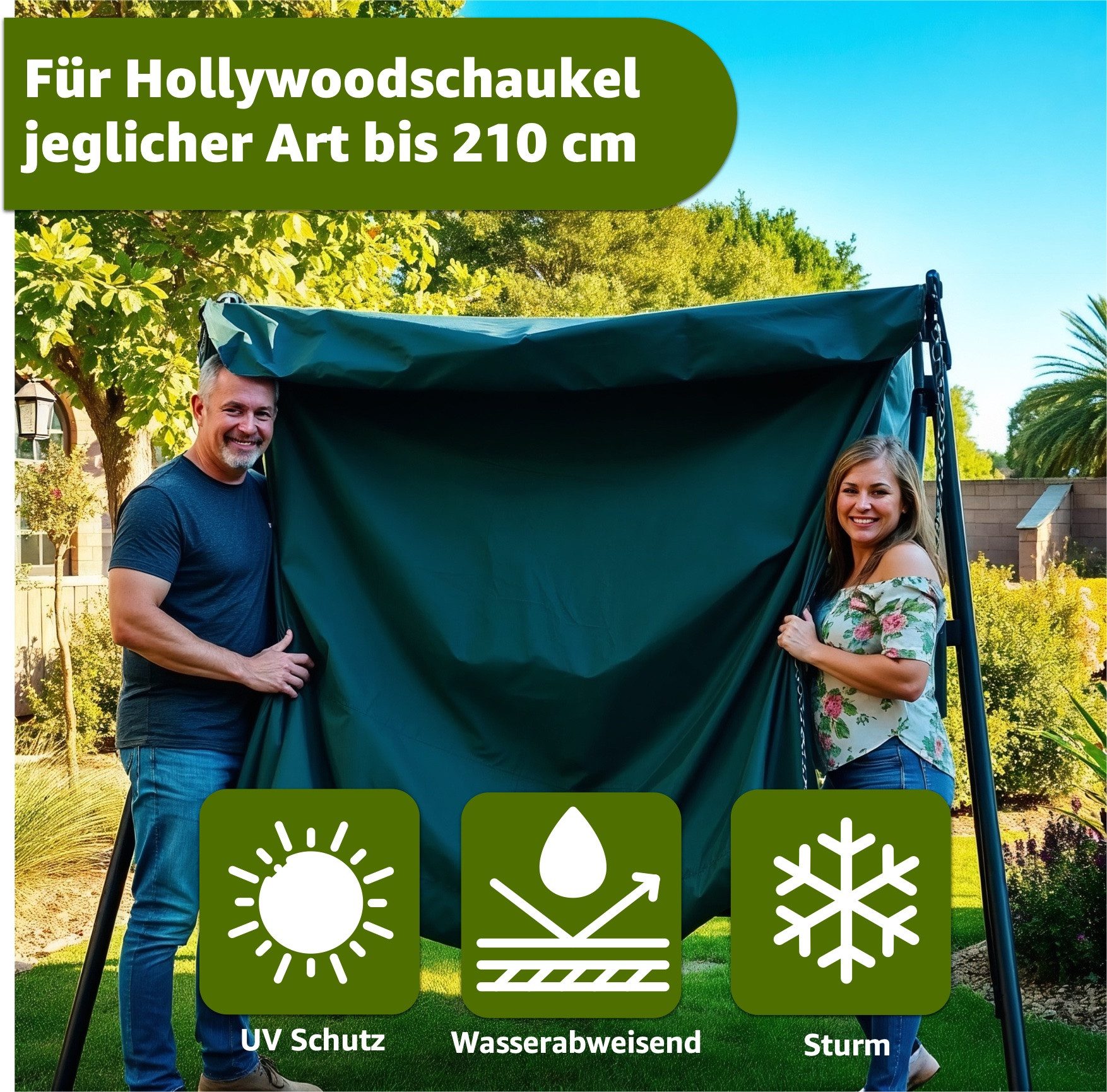 Gartiva® Hollywoodschaukel Abdeckung Hollywoodschaukel, für 2,3,4-Sitzer, w günstig online kaufen