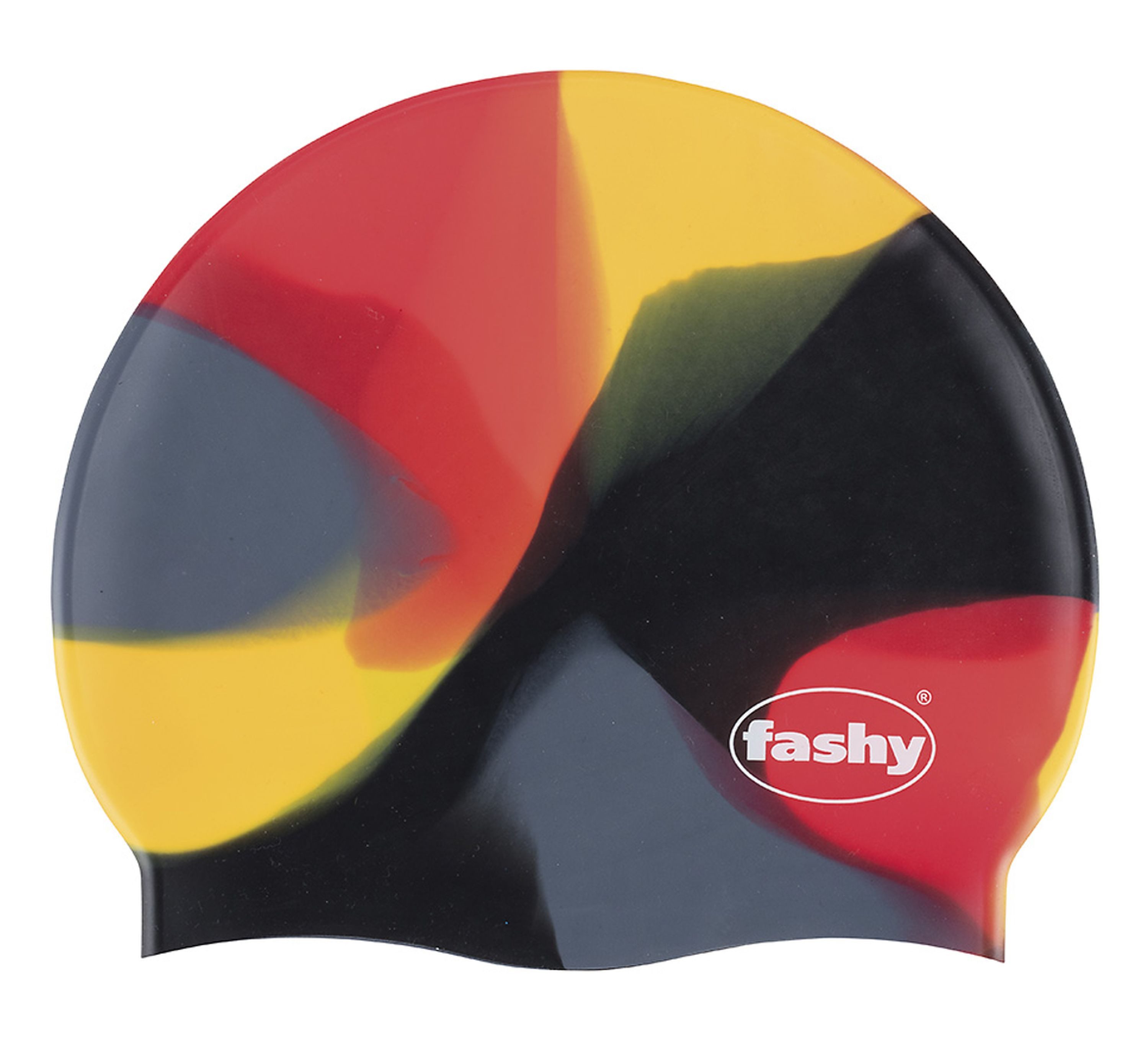 Badekappe Fashy - Silikon Badehaube Badekappe Damen Herren Rot Gelb Schwarz