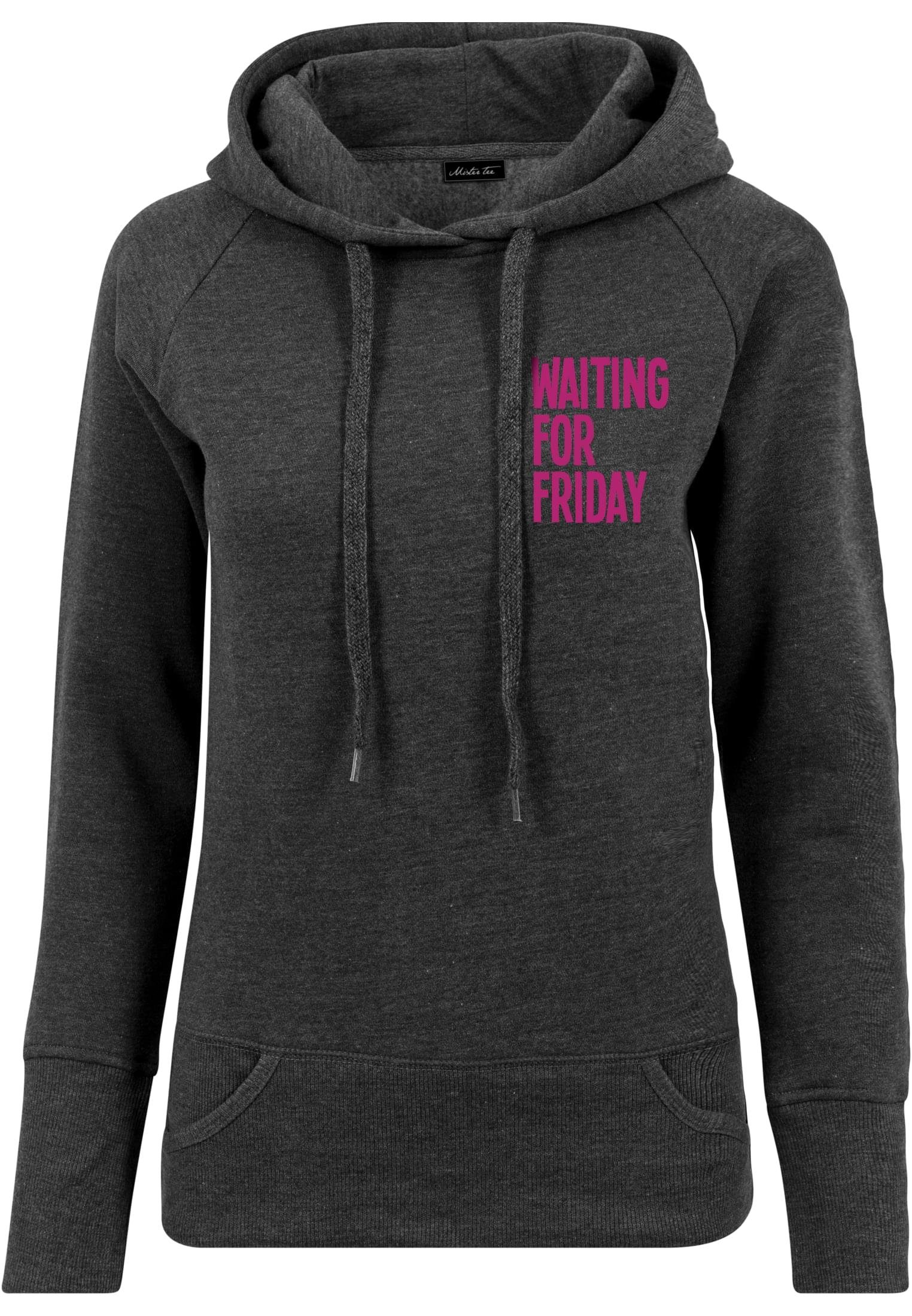 MisterTee Kapuzenpullover Damen Ladies Waiting For Friday Hoody (1-tlg) charcoal