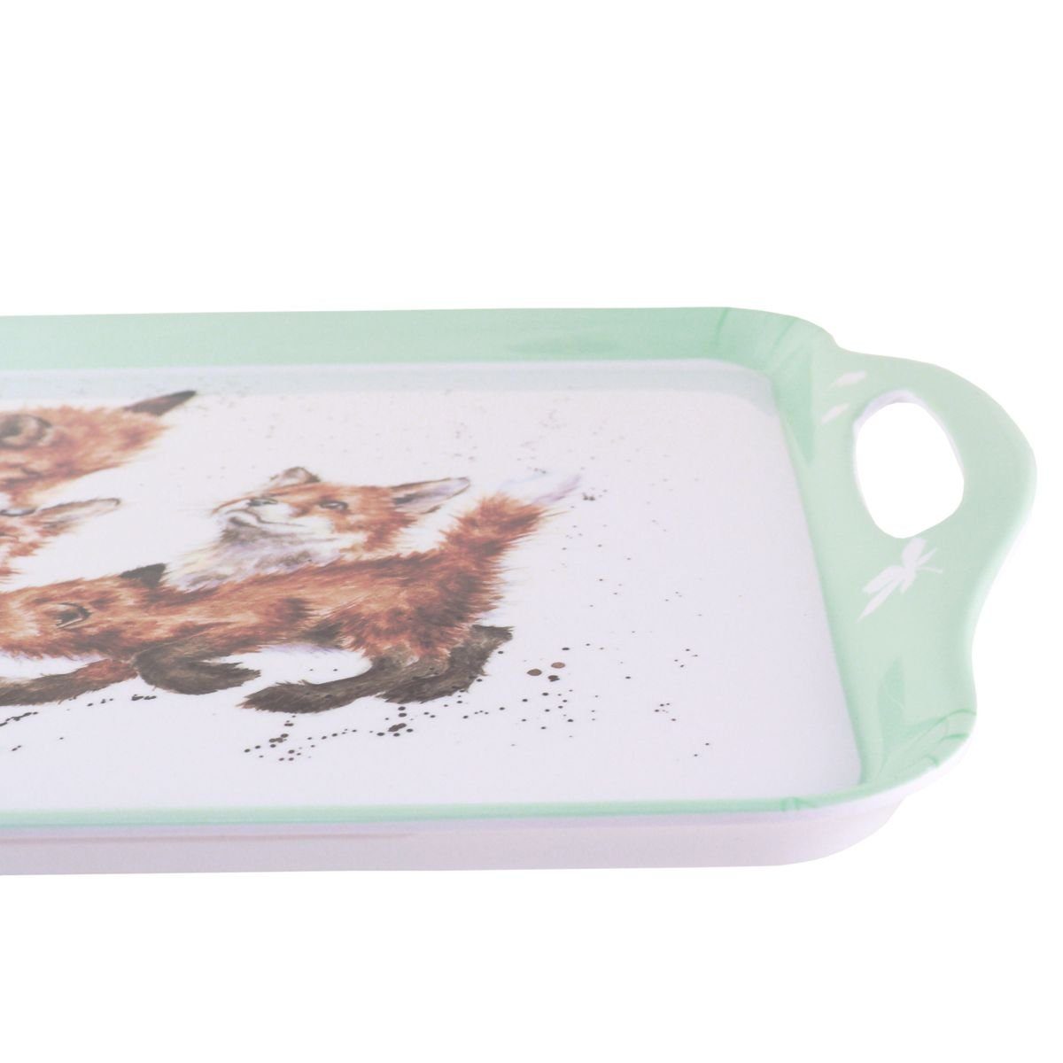 Wrendale Tablett Wrendale Designs Melamin-Tablett Fuchs-Familie, Melamin, (Stück)