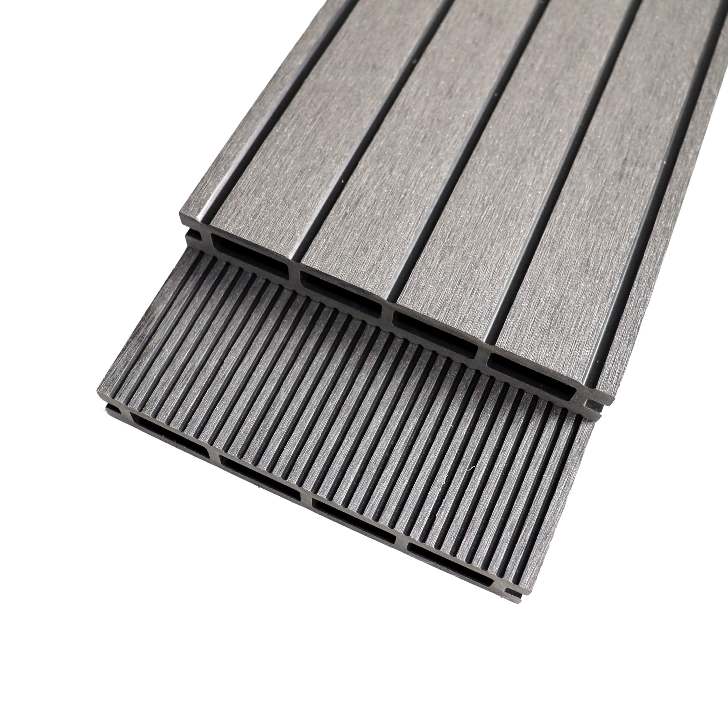 Endorphin Terrassendielen ® 8m² Hellgrau WPC Terrassendielen Komplettset