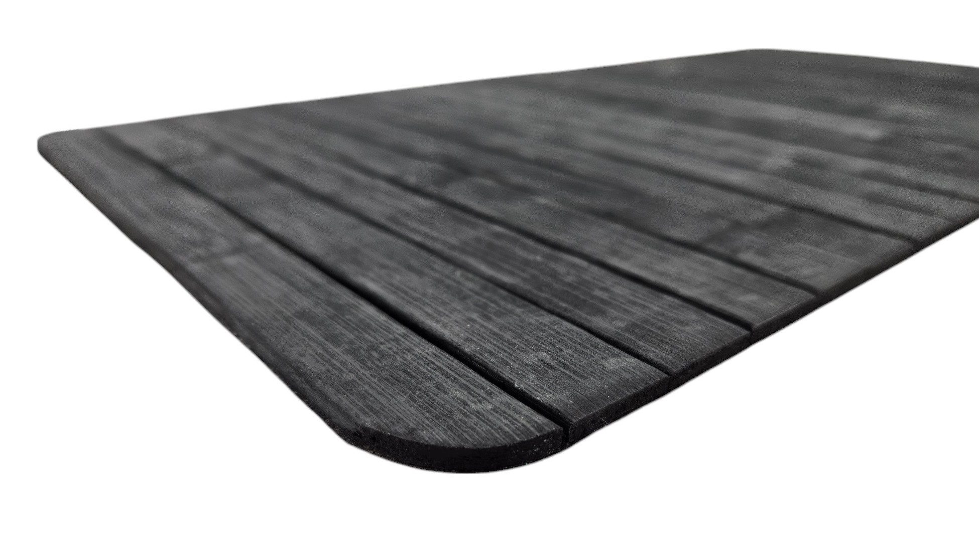 Meinposten Armlehnenschoner Sofatablett flexibel Bambustablett Bambus Natur anthrazit, Mit Antirutsch stopp