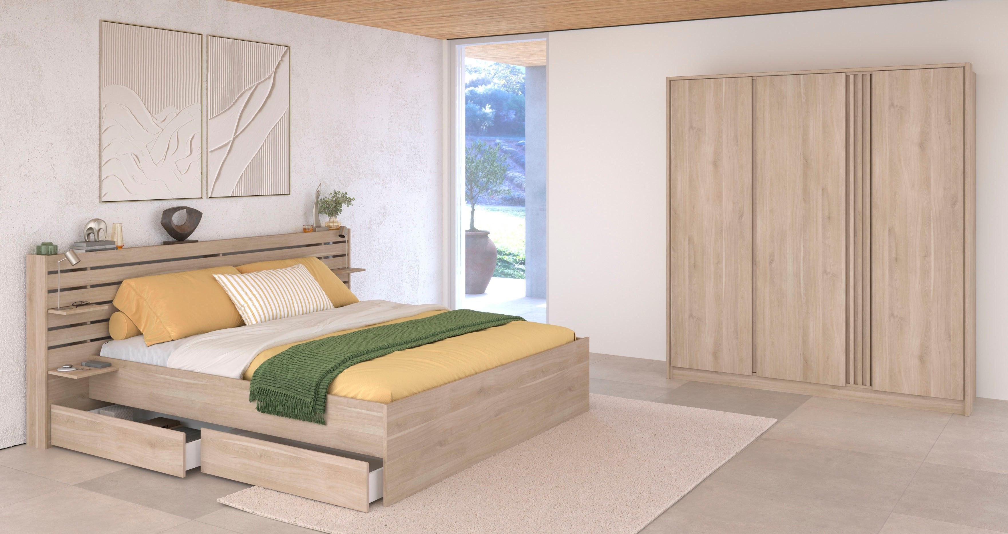 Parisot Schlafzimmer-Set Parisot Escale 28, (Set, 9-tlg)