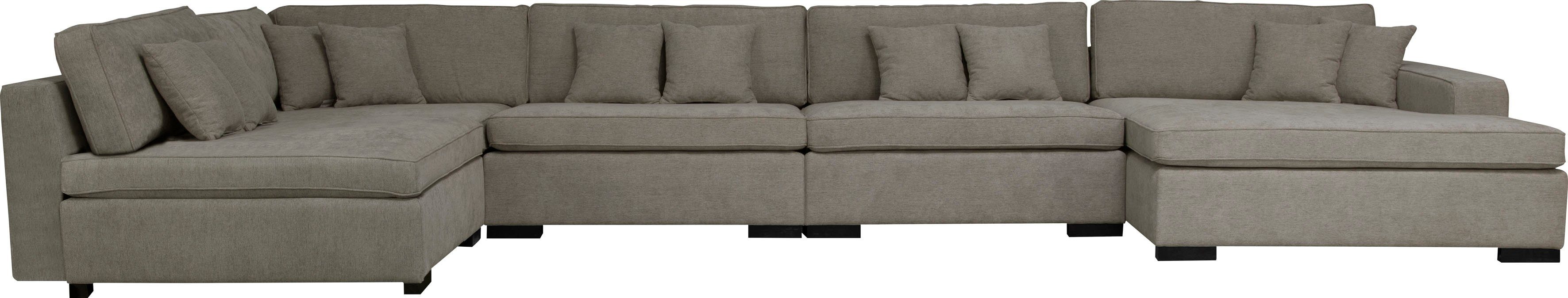 Home affaire Wohnlandschaft Skara XXL U-Form, Lounge-Sofa XXL mit Federkern-Polsterung, in vielen Bezugsvarianten