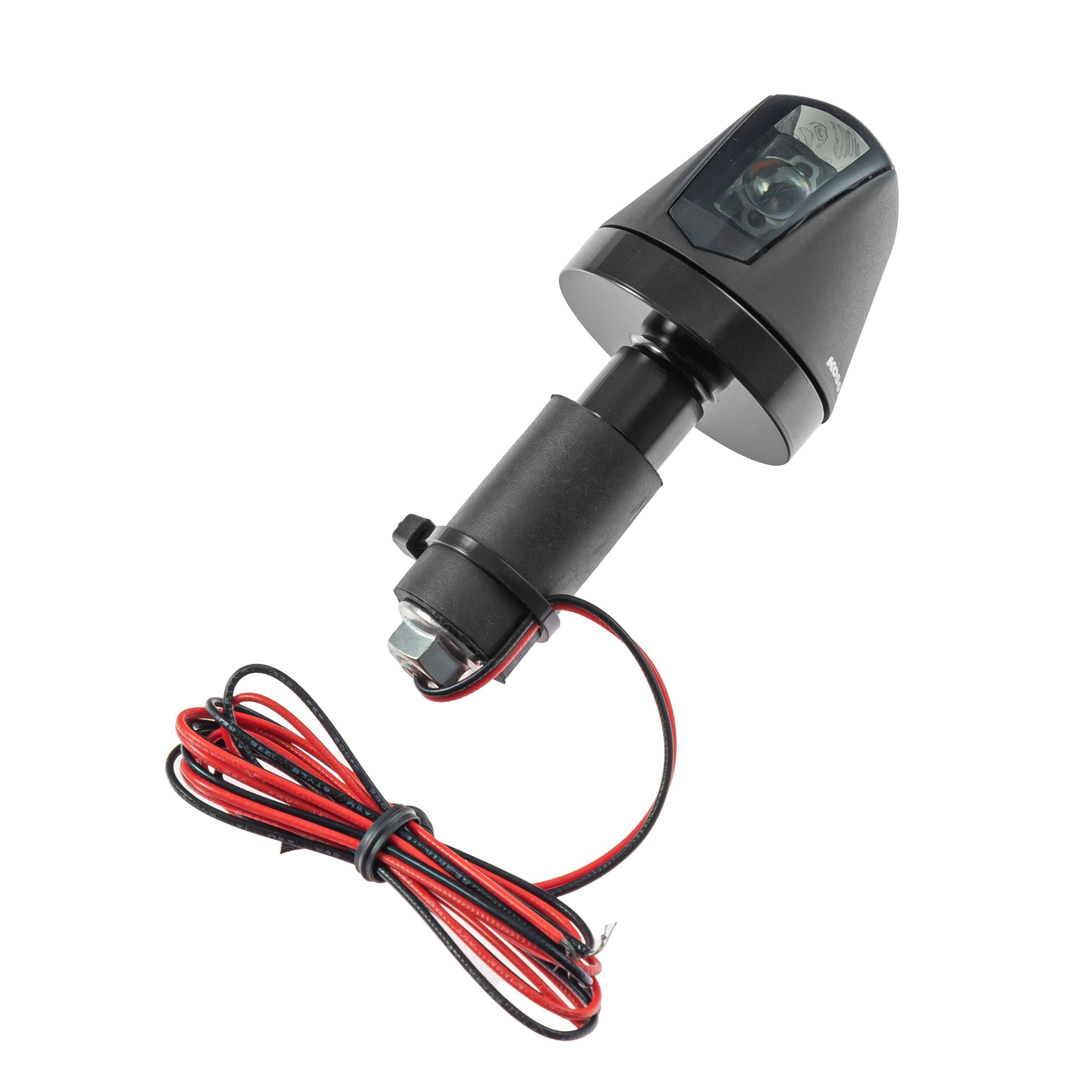 ZIEGER Blinker Universal Motorrad Alu-Lenkerendenblinker Knight schwarz getönt E-gepr