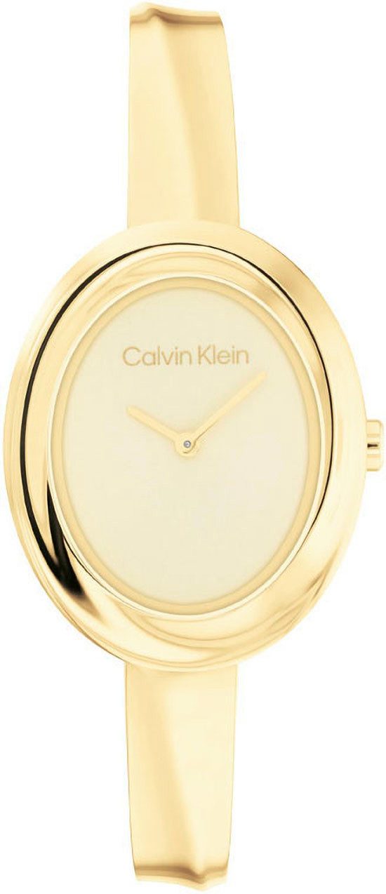 Calvin Klein Quarzuhr Twisted Bezel 25100056, Armbanduhr, Damenuhr, Edelsta günstig online kaufen