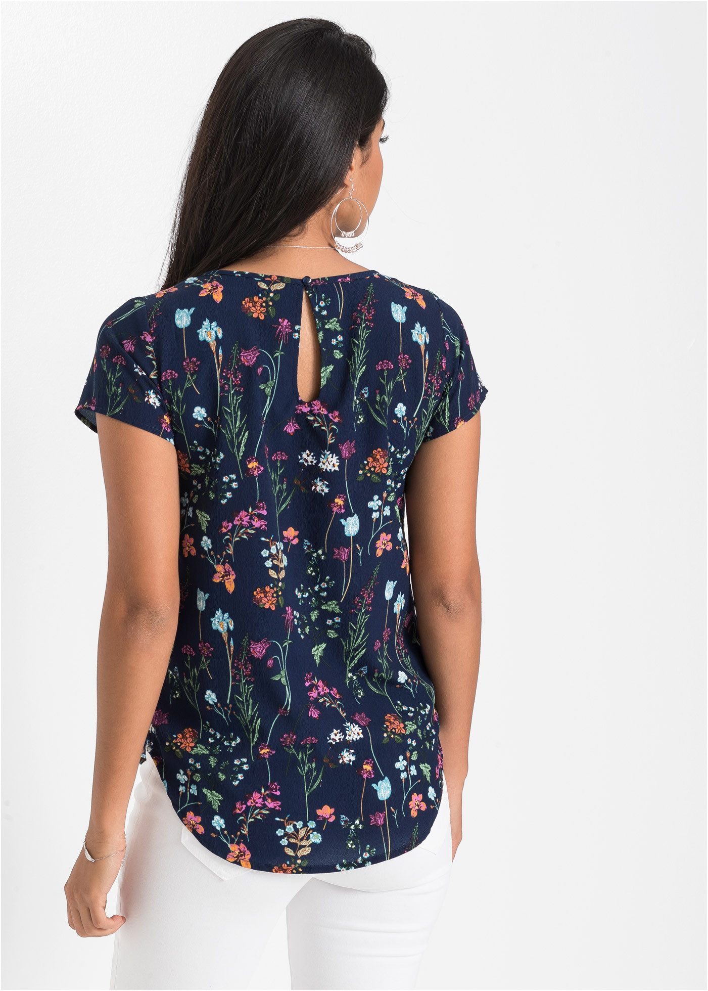 bonprix Shirtbluse figurumspielende Passform, für Frühjahr und Sommer, aus günstig online kaufen