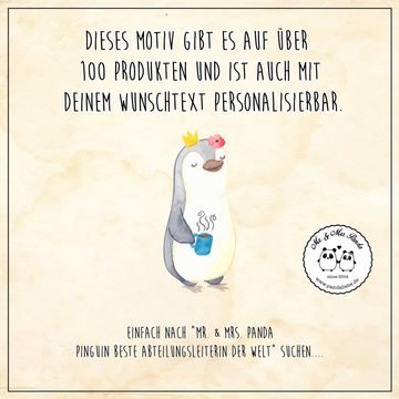 Mr. & Mrs. Panda Tasse Pinguin Beste Abteilungsleiterin der Welt - Weiß - Geschenk, Große Ta, XL Tasse Keramik, Einzigartiges Design
