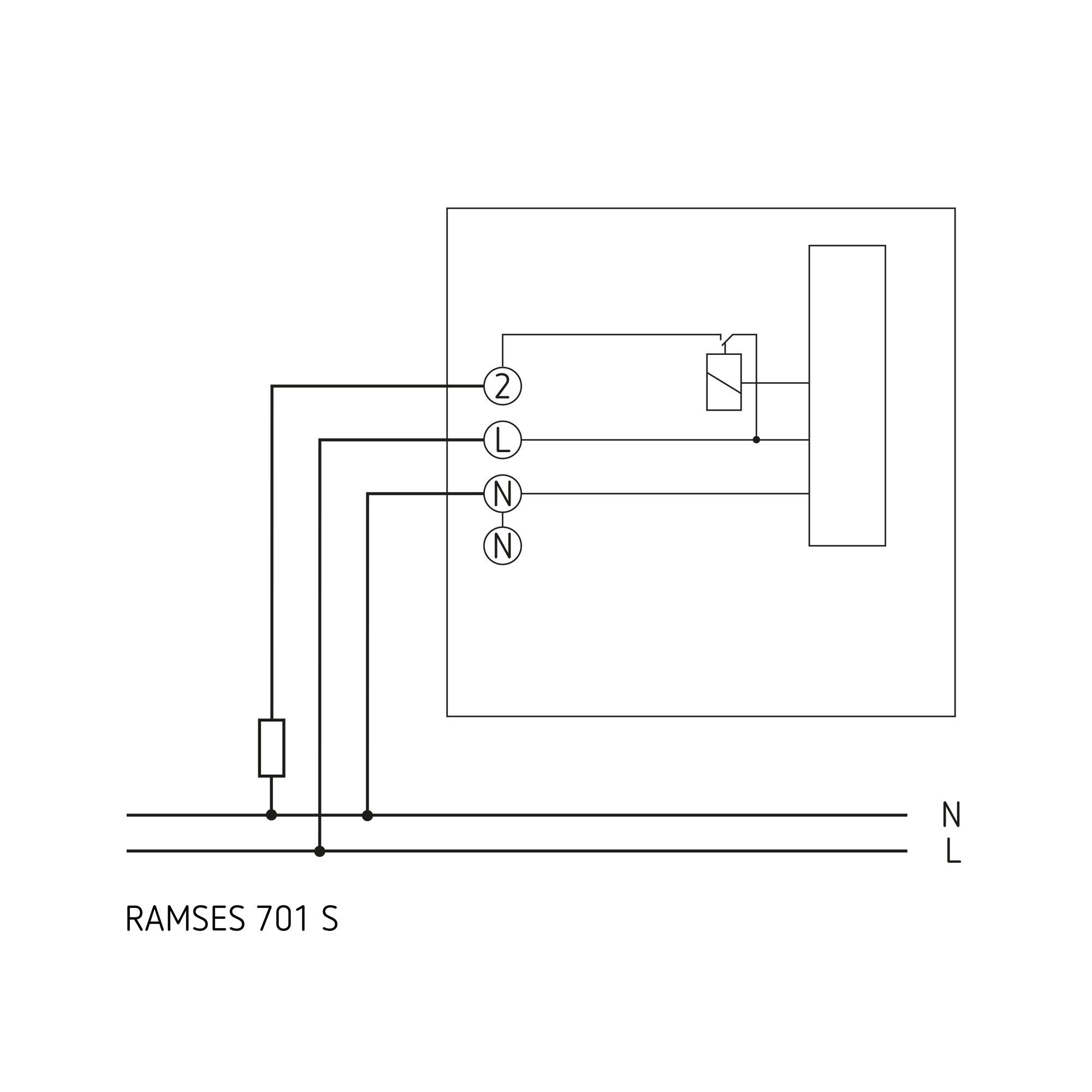 theben Raumthermostat RAMSES 701 S, Elektronisch, Aufputz, Snap-Montage, ±0,7°C, 5-30°C