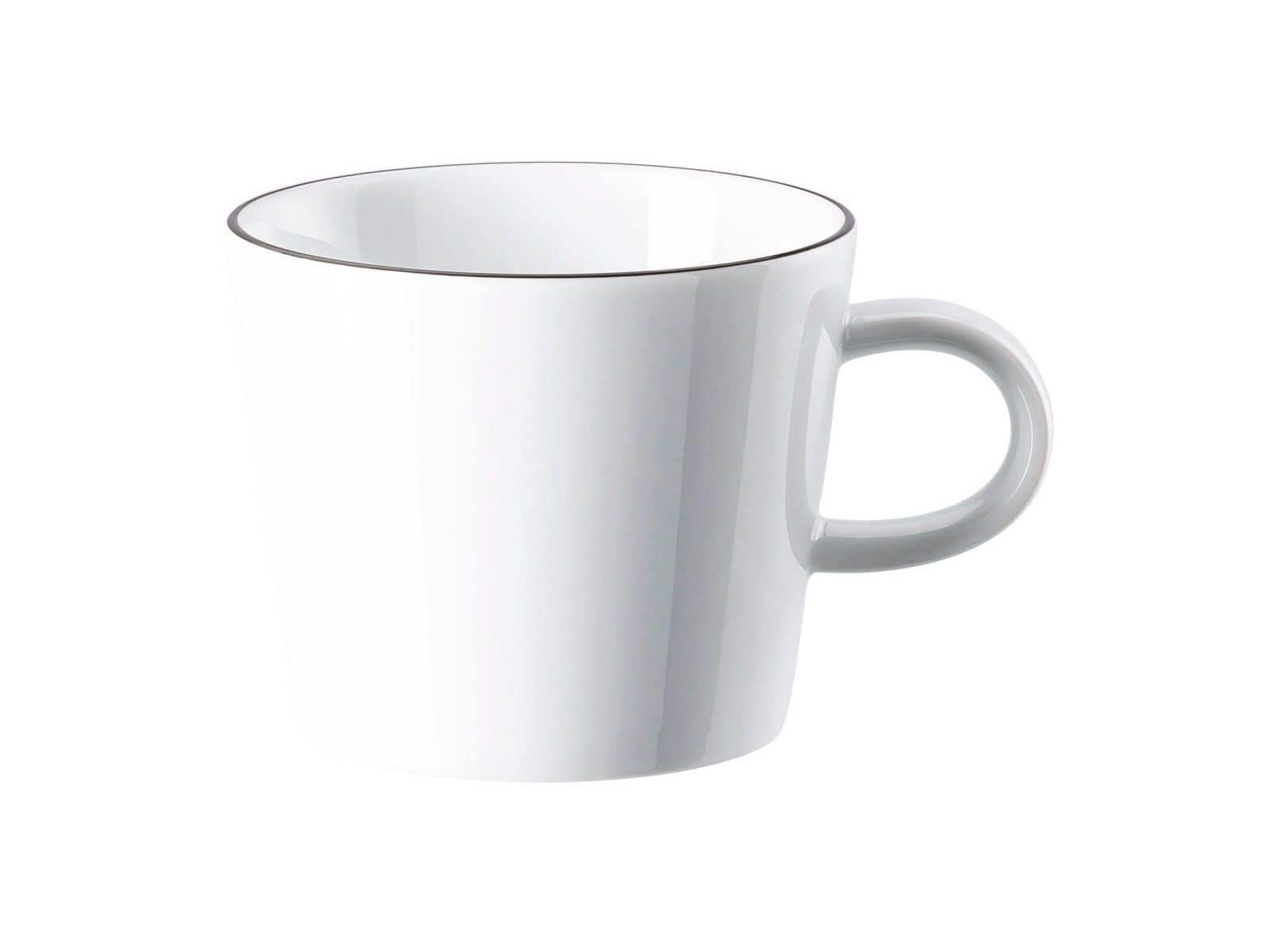 ARZBERG Tasse Cucina Basic Colori Black Kombi-Obertasse 0,22 l, Porzellan