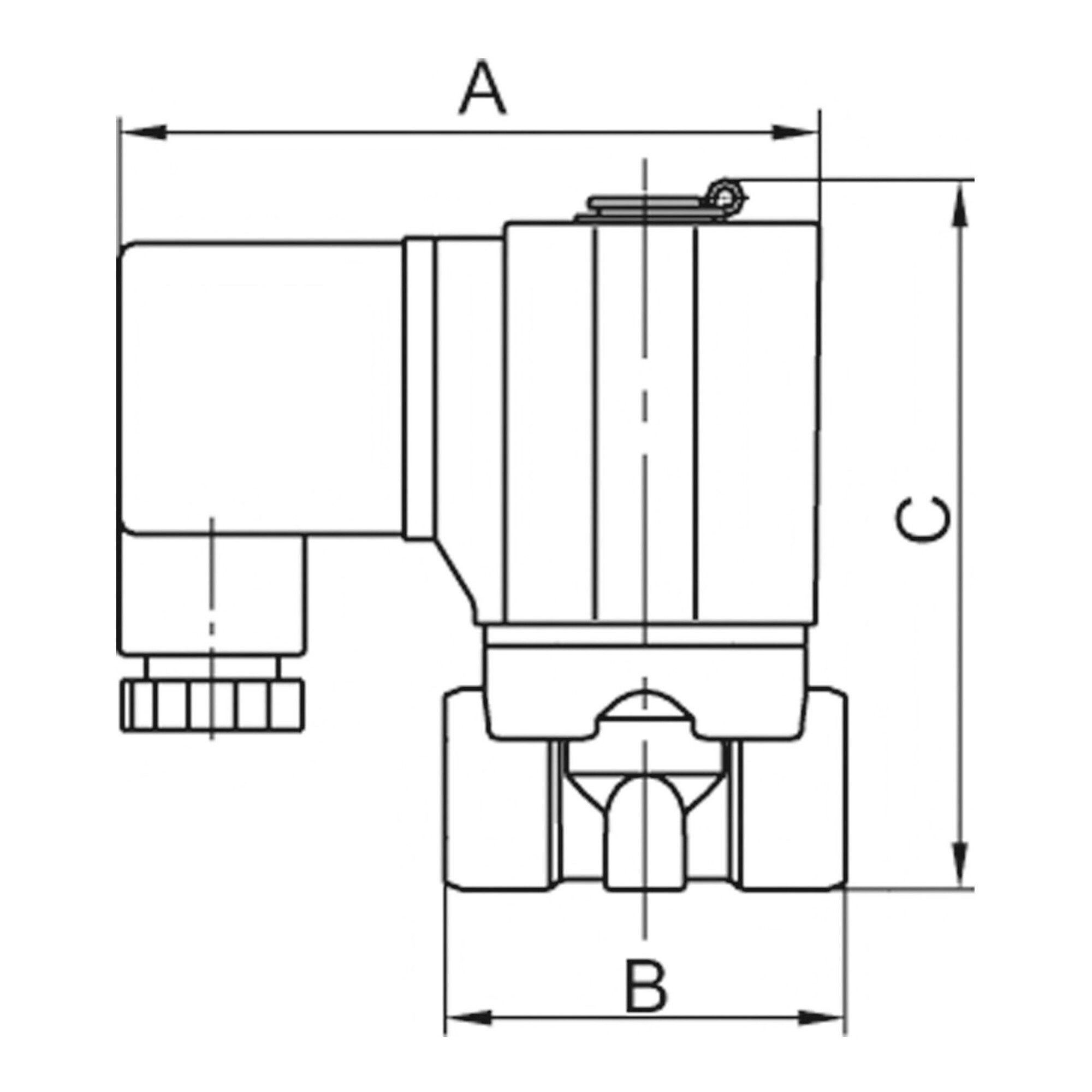RIEGLER 2-Wege-Ventil Riegler 2/2-Wege-MV., ES,NC,direktg.,230 V, 50 Hz, G 1/8, PN 0-10 bar