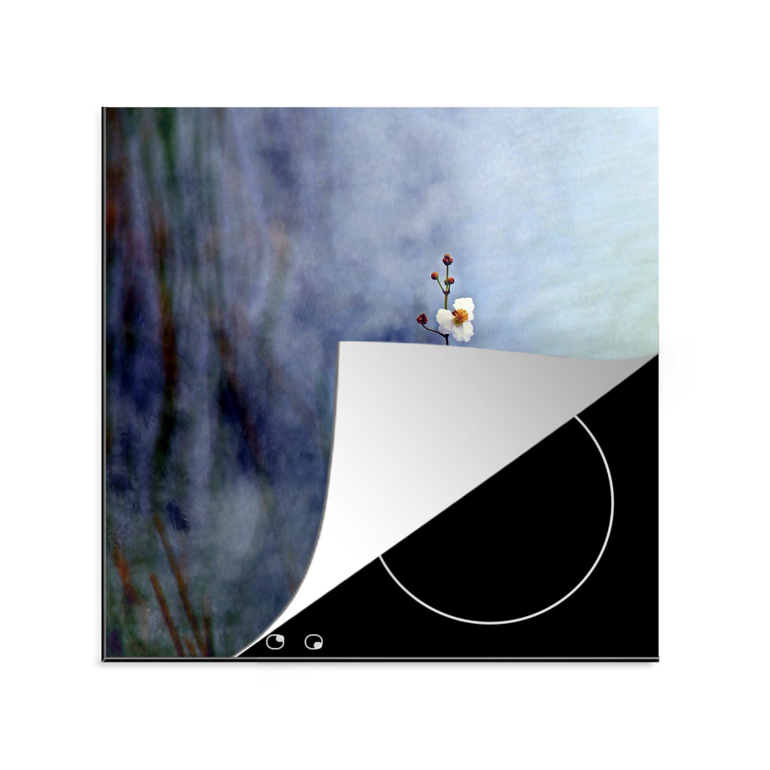 Ceranfeldabdeckung, tlg), Arbeitsplatte für (1 78x78 buntem Pfeilspitze Herdblende-/Abdeckplatte Eine cm, MuchoWow Hintergrund, mit Vinyl, küche