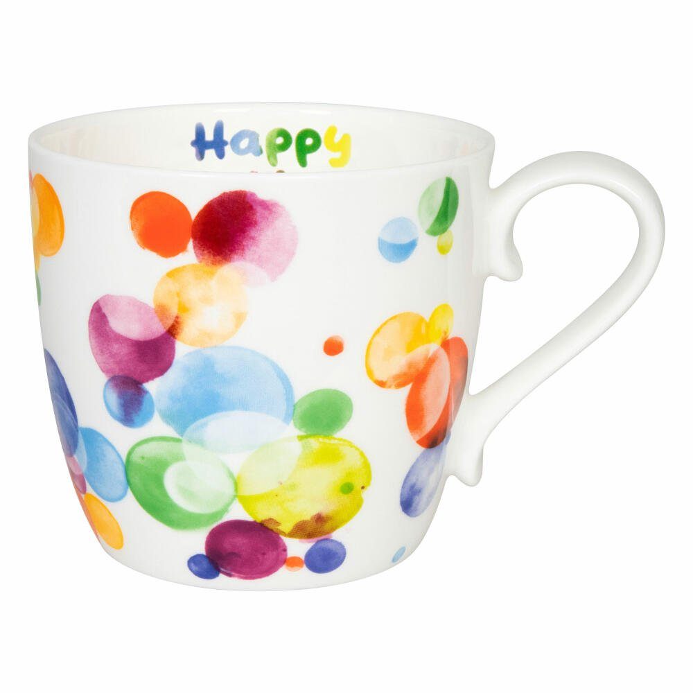 Könitz Becher Happy Birthday Bubbles, 450 ml, Bone China