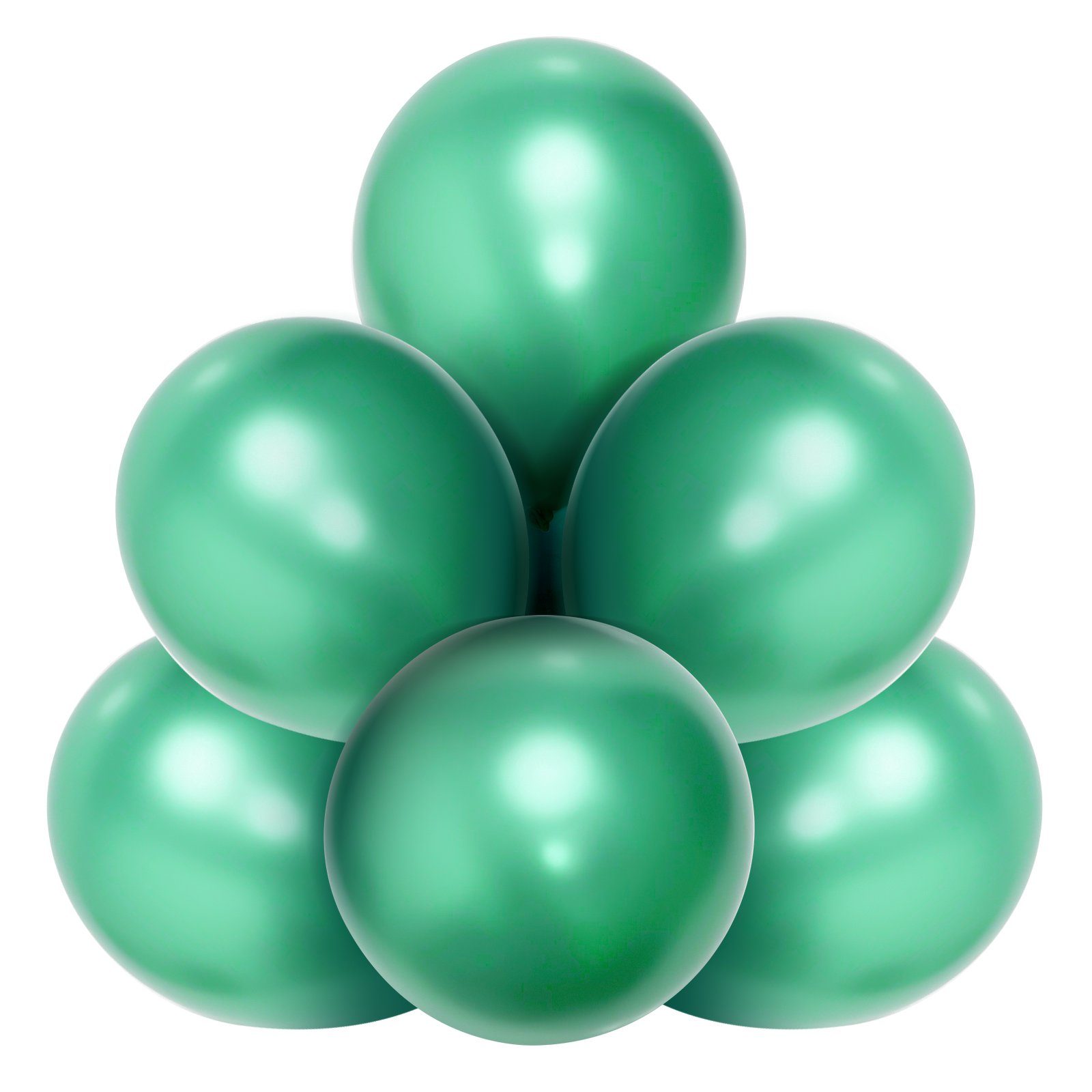 SunJas Luftballon SLM-, 50/200 pcs 12-Zoll-Ballon Grün/gold/blau/rosa Metallgrün 30cm Metallfarbe