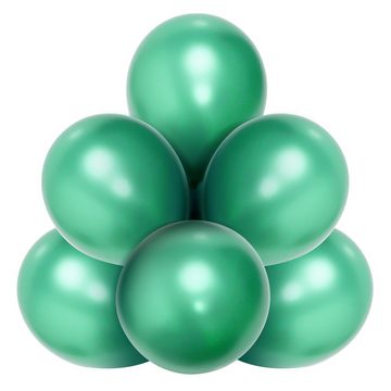 SunJas Luftballon SLM-, 50/200 pcs Metallfarbe 12-Zoll-Ballon Grün/gold/blau/rosa 30cm