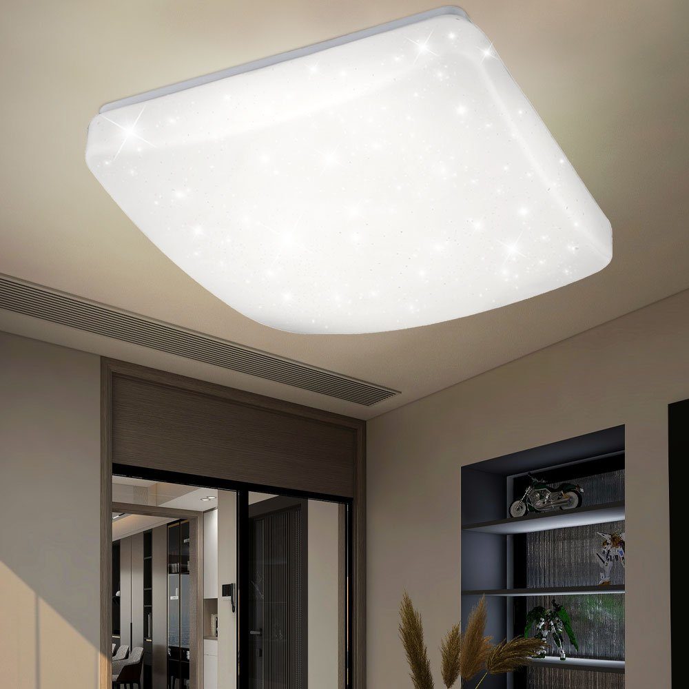 etc-shop LED Deckenleuchte, LED-Leuchtmittel fest verbaut, Warmweiß, Traditionelle 12W LED Decken Leuchte Lampe Gästezimmer Flur | Deckenlampen
