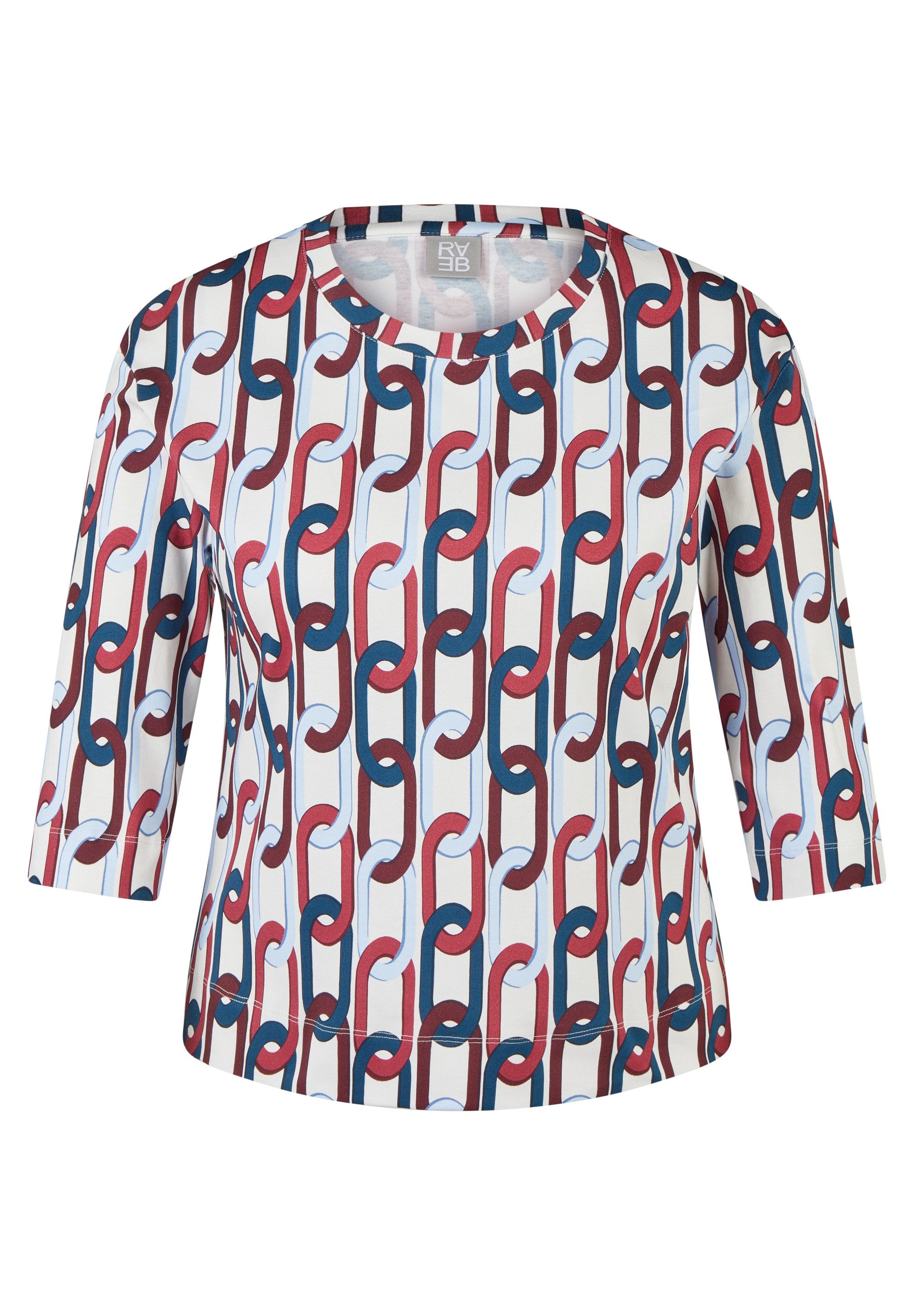 Rabe 3/4-Arm-Shirt mit grafischem Muster