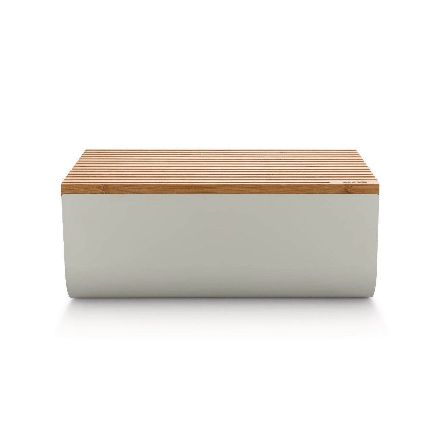Alessi Brotkasten Mattina Warm Grey, Edelstahl, Bambusholz, (1-tlg)