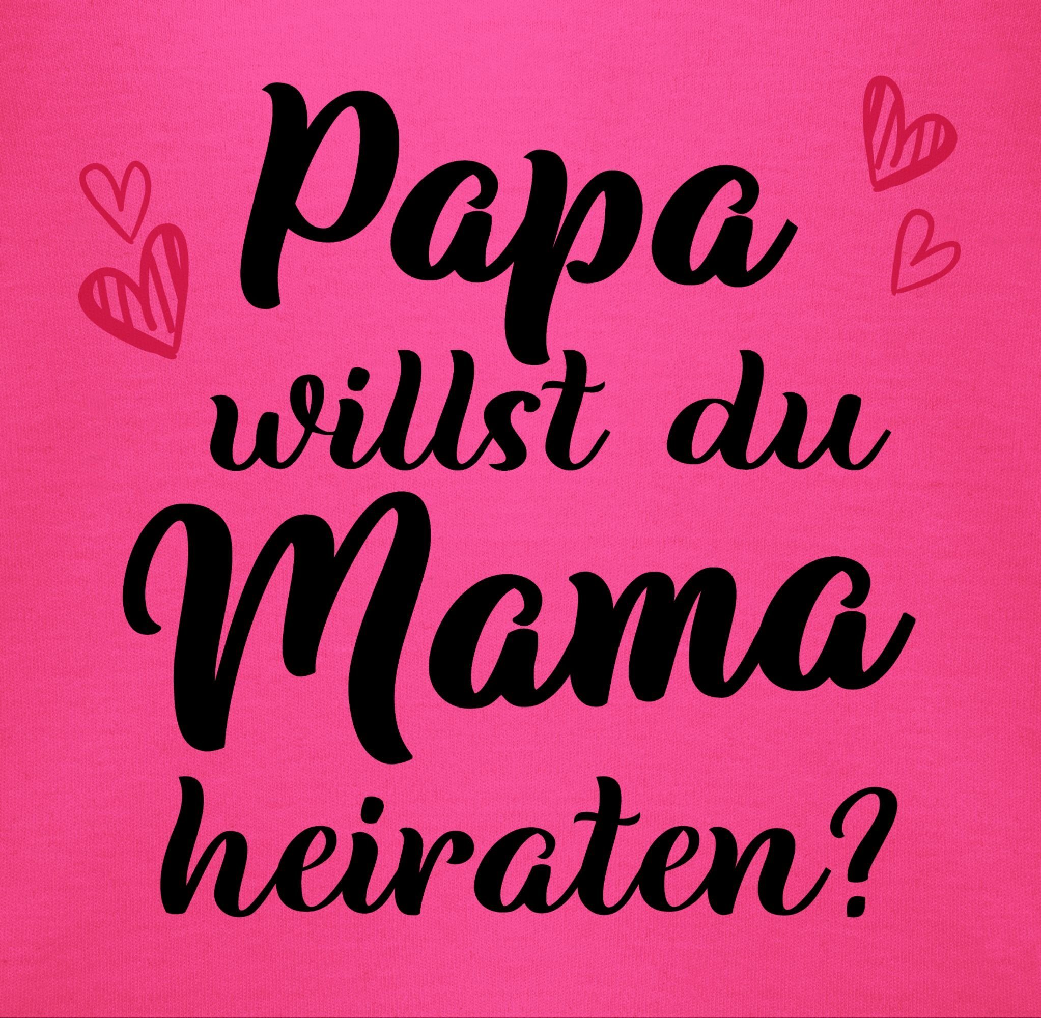 Shirtbody du Heiratsantrag Du 2 Willst - Neugeborenen willst Fuchsia Papa heiraten Hochzeit Shirtracer Baby me Mama -