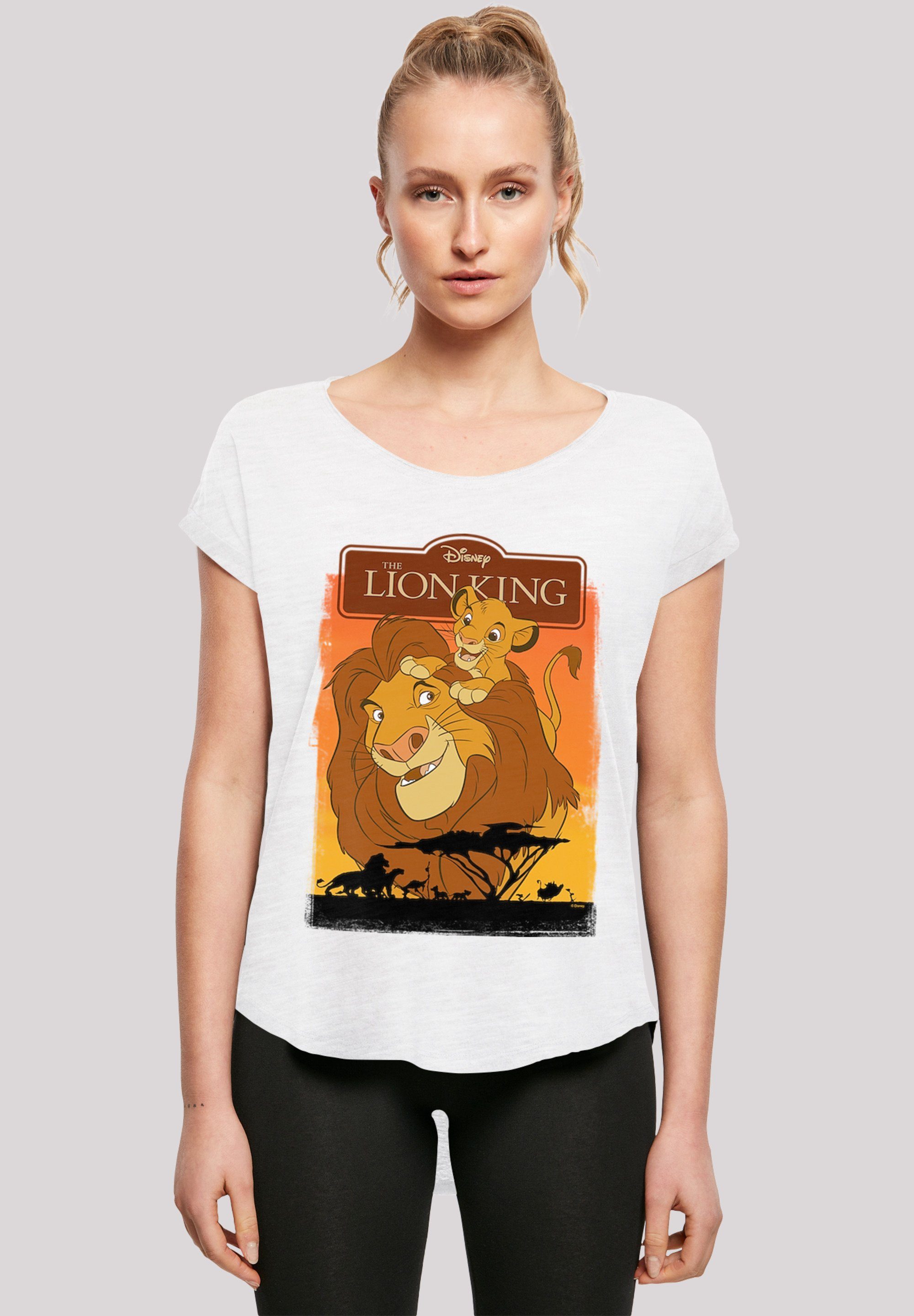 Damen Shirts F4NT4STIC T-Shirt Long Cut T-Shirt Disney Der König der Löwen Simba und Mufasa