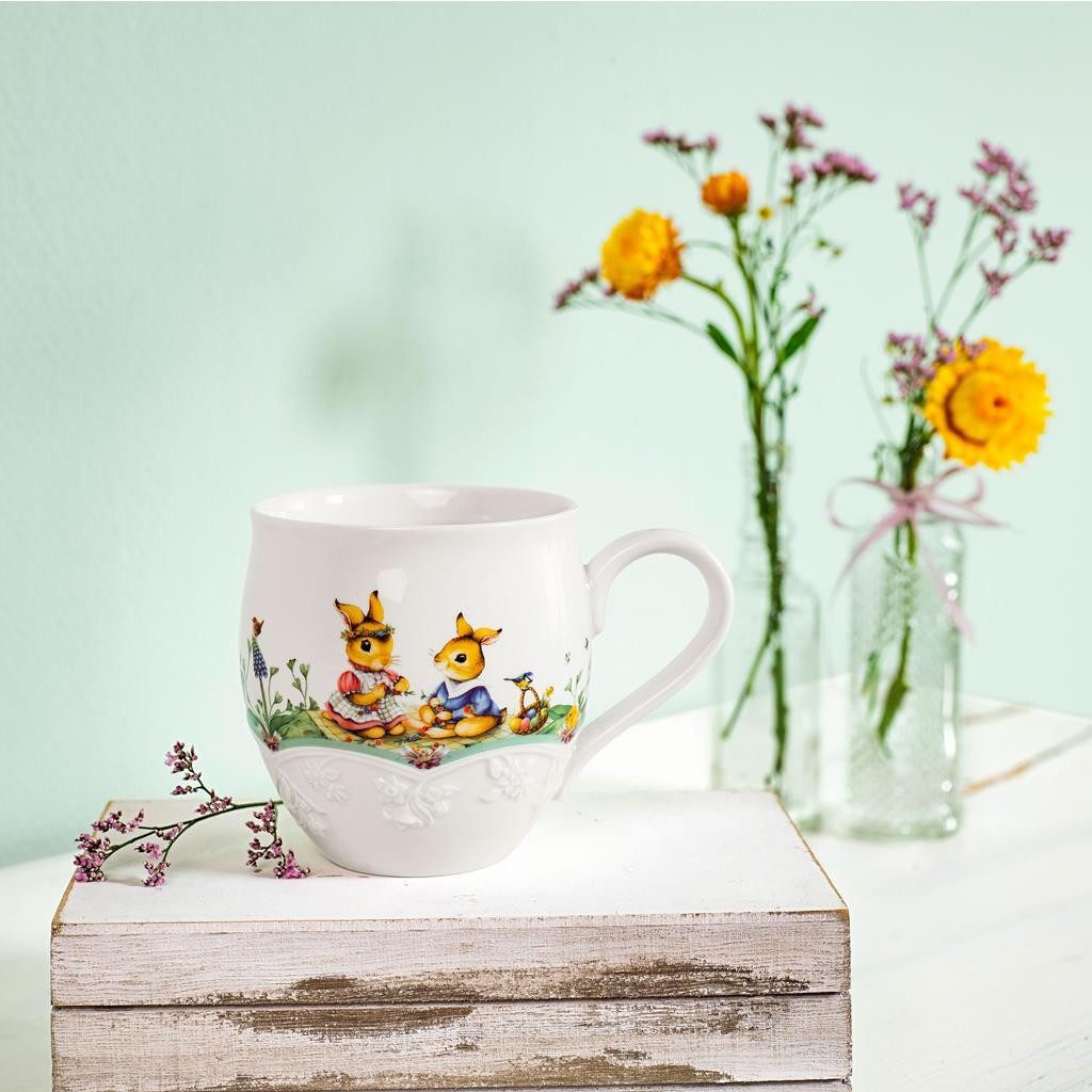 Villeroy & Boch Becher Spring Fantasy Henkelbecher 0,5 l, 1-tlg., Porzellan