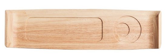 Arcoroc Salatschüssel »Mekkano Hevea«, Holz, Holz Rechteckplatte Tablett 12x45cm Holz braun 1 Stück